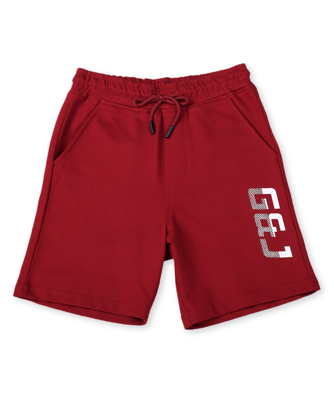 GINI & JONY Cotton Knit Text Printed Shorts - Maroon-picture-26