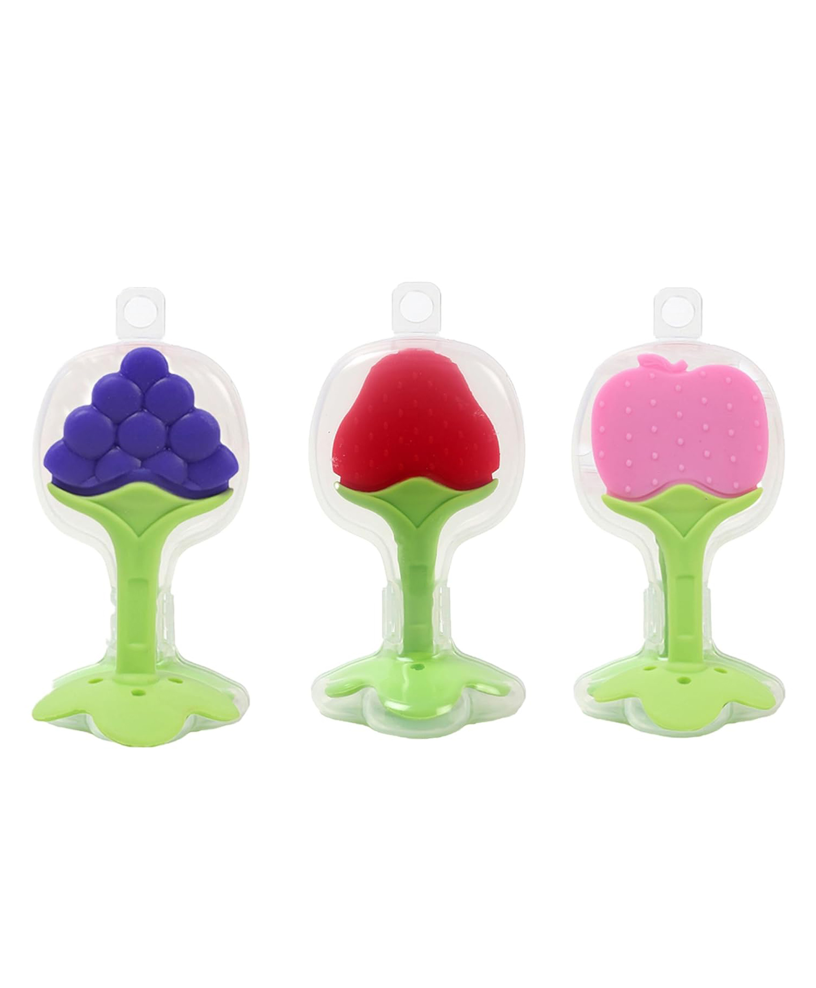 LuvLittle Baby Teething Silicone BPA Free Natural Organic Freezer Safe Teethers for Newborn Infant, Soft & Textured - Babies Shower Gift (Pack of 3) - DESIGN MAY VARY-image-44