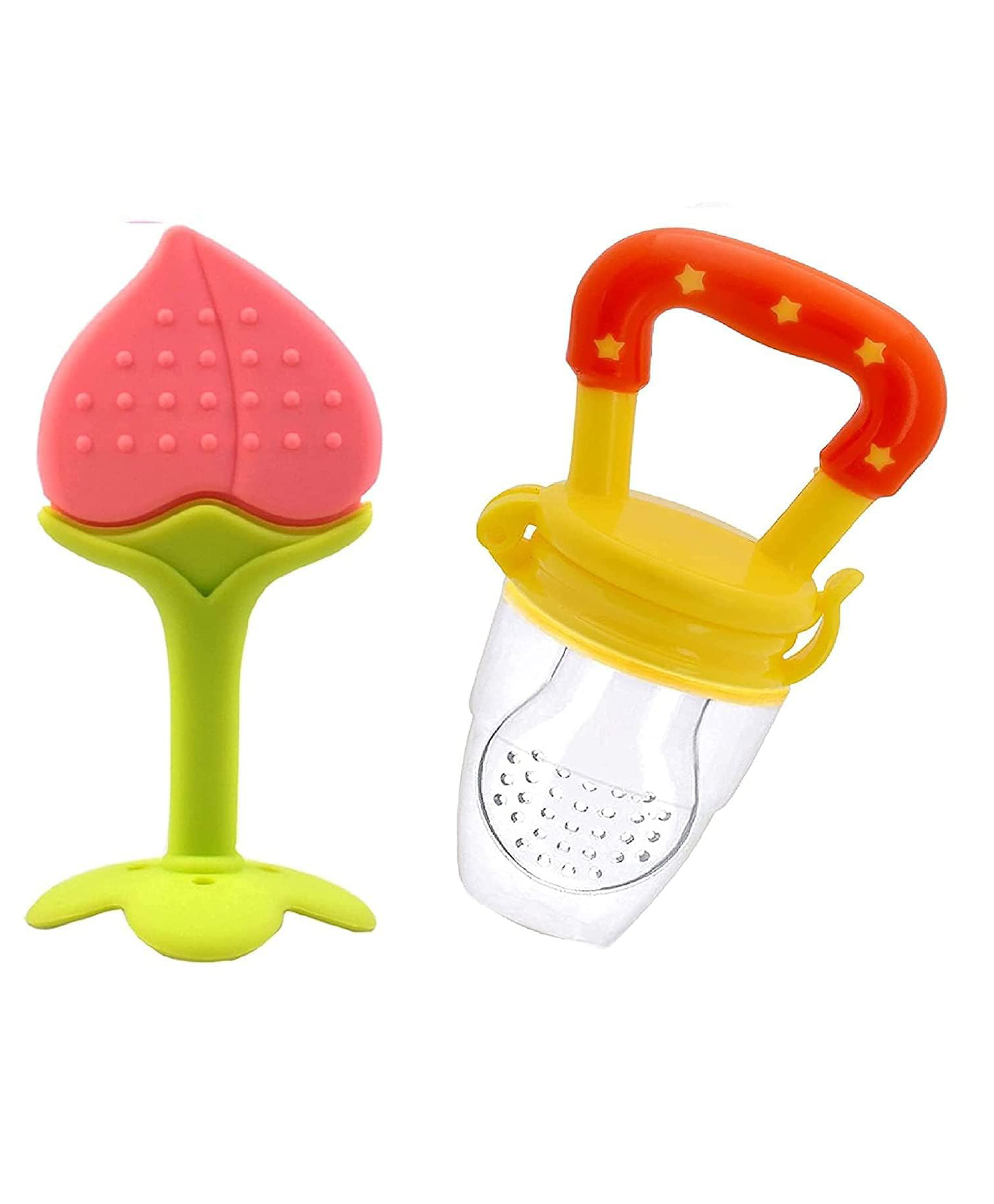 Luvlittle Silicone BPA Free Natural Organic Nipple Teethers and Fruit Nibbler Feeder for Newborn Baby Boy - Baby Girl, Infant, Babies- PACK OF 2- Colour May Vary-picture-47