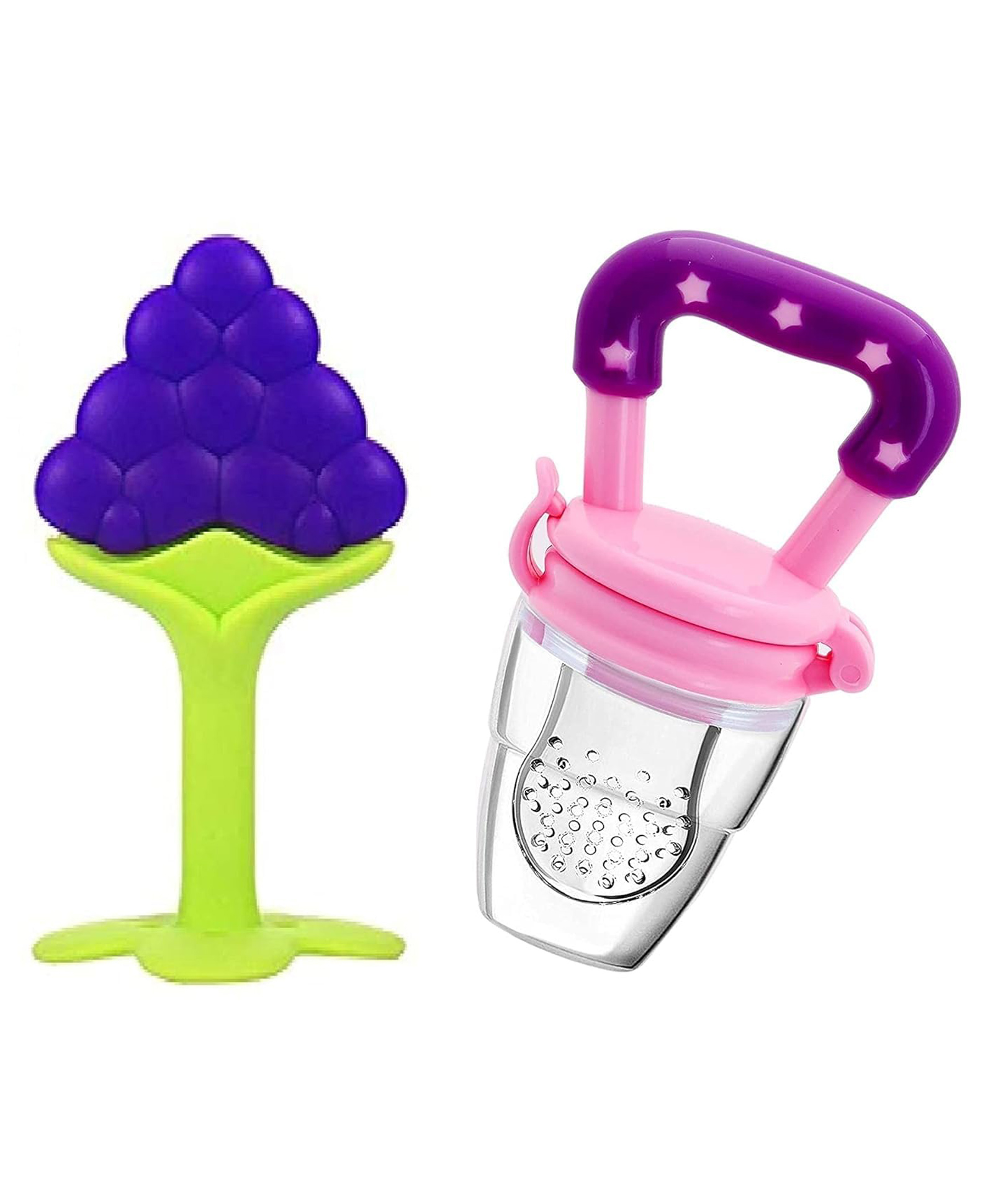 Luvlittle Silicone BPA Free Natural Organic Nipple Teethers and Fruit Nibbler Feeder for Newborn Baby Boy - Baby Girl, Infant, Babies- PACK OF 2- Colour May Vary-picture-43