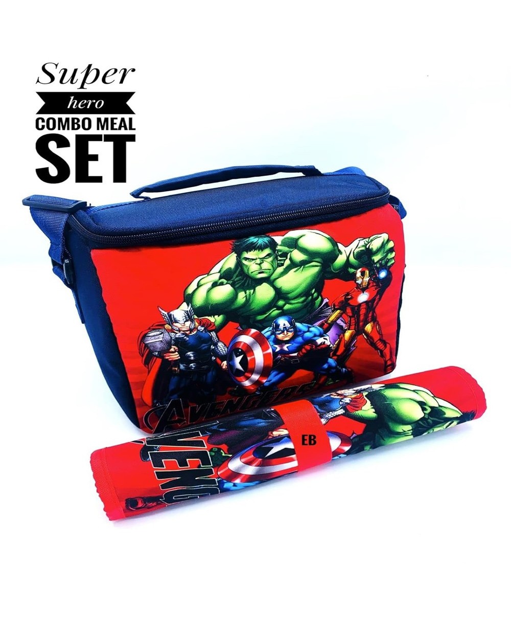 Echo Boomers Avengers Print Insulated Tiffin Lunch Bag & Rolled Dinning TableMat Combo Set-image-7
