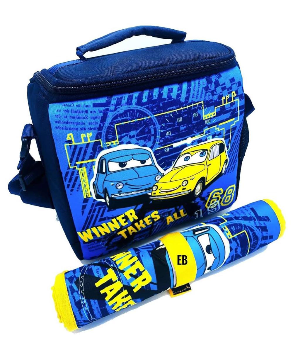 Echo Boomers Cars Print Insulated Tiffin Lunch Bag & Rolled Dinning TableMat Combo Set-image-19