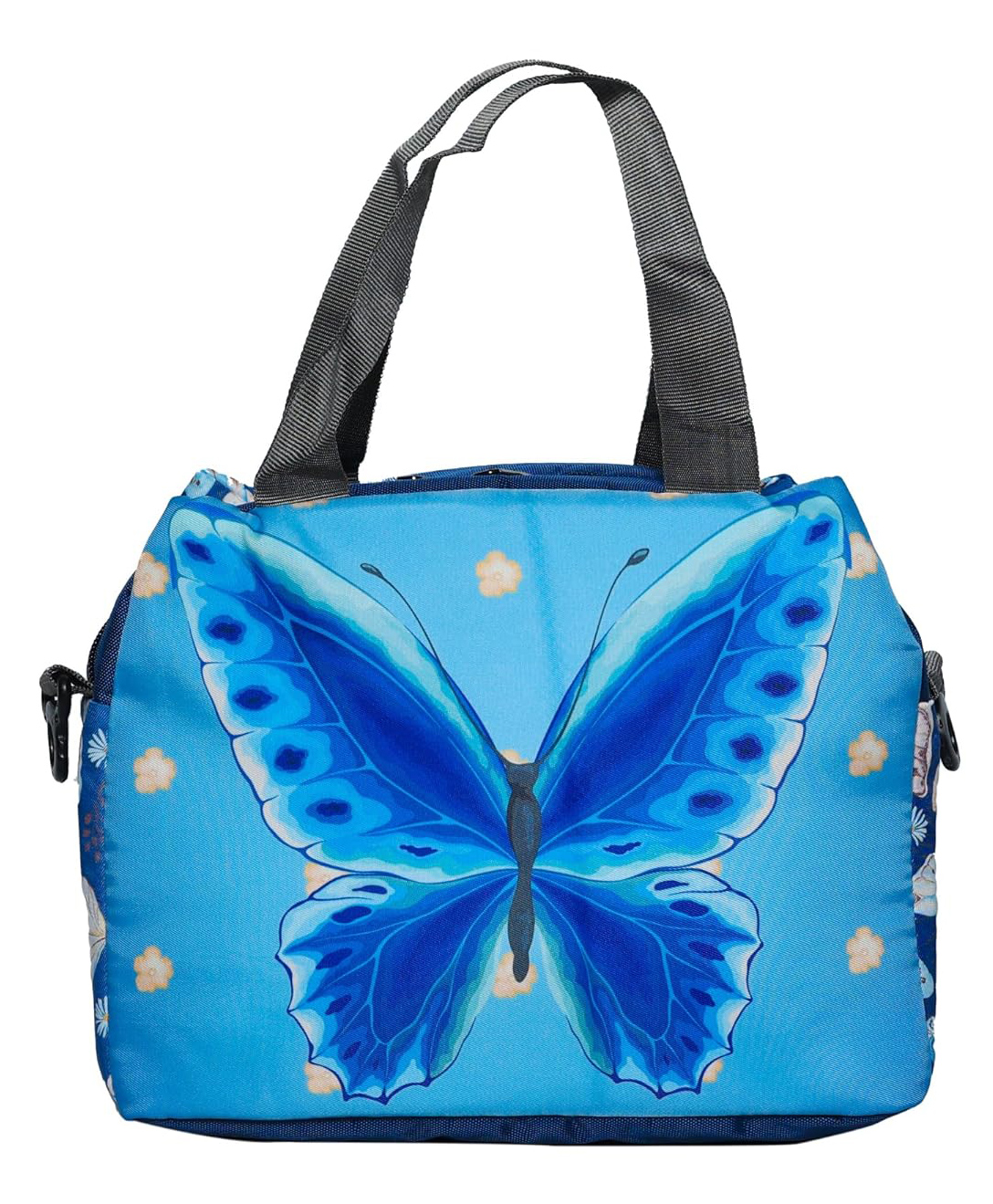 Echo Boomers Butterfly Printed Double Layer Insulated Tiffin Lunch Bag with Multi Zipper Pockets - Pack of 1-image-33