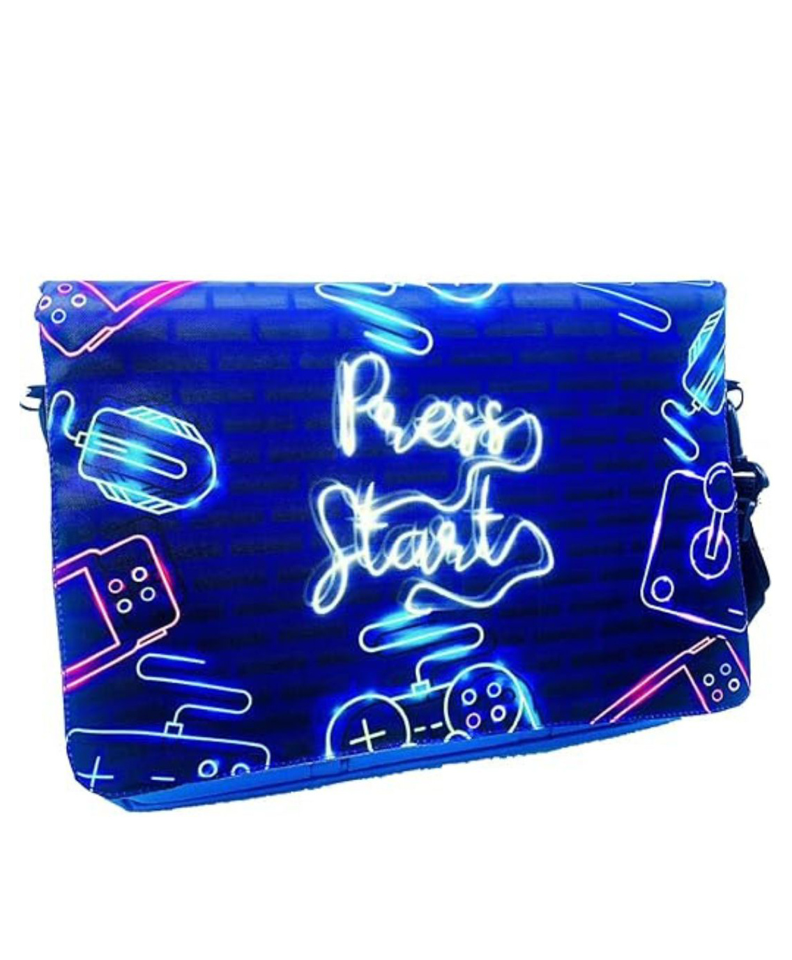 Echo Boomers Gadget Printed 16" Laptop Multi Pocket Sling Bag with Detachable Strap-image-6