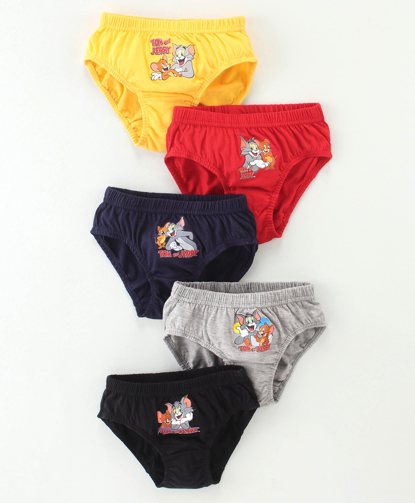 Bodycare Cotton Knit Briefs Tom & Jerry Print Pack of 5 - Multicolor-image-14