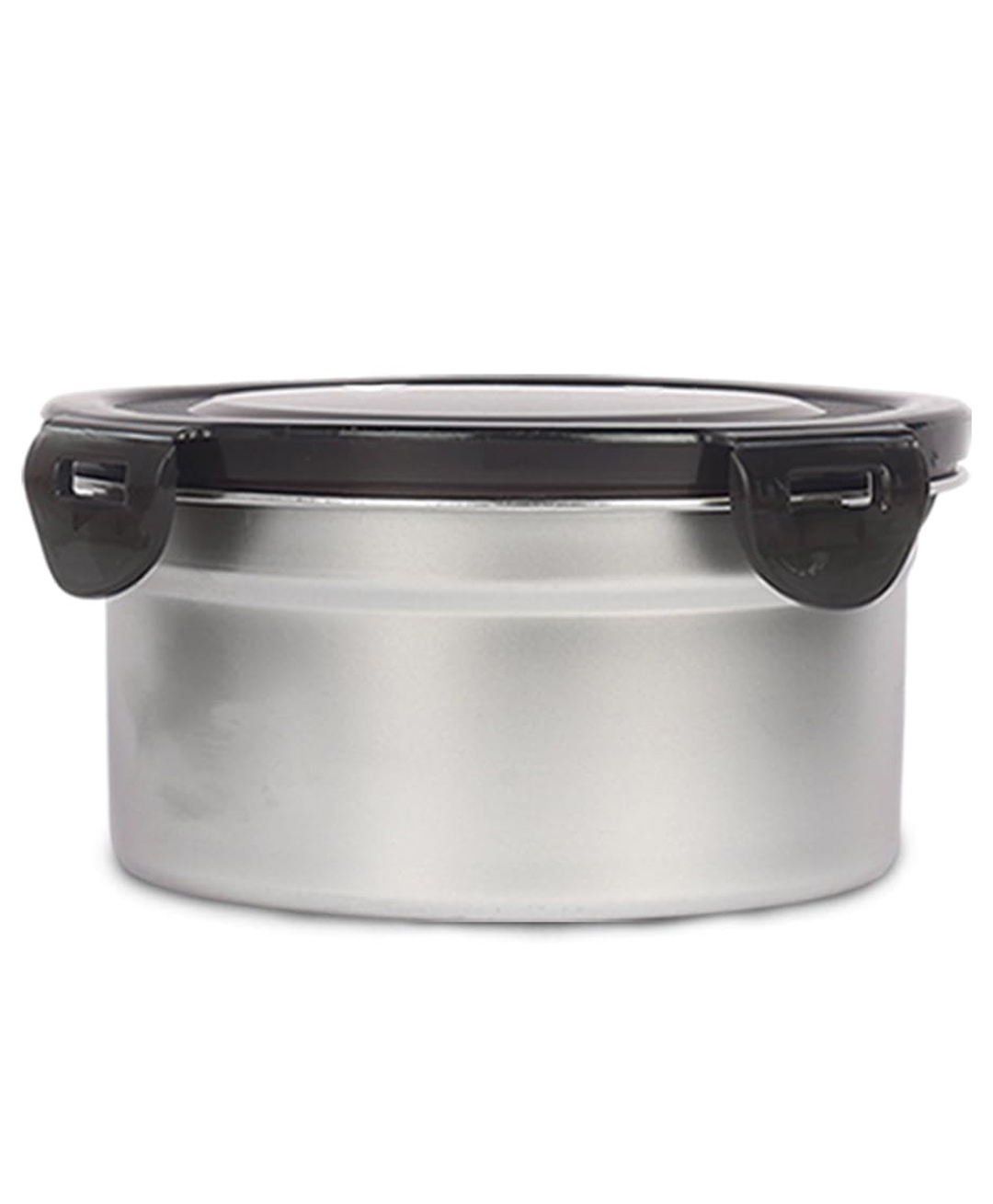 Femora Lunch Box High Steel Round Airtight Storage Container with Lock Lid - 550 ml / 18 Oz-image-15