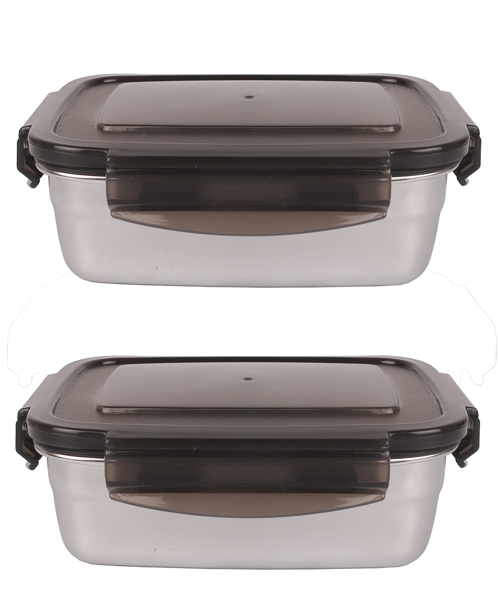 Femora Stainless Steel Rectangle Storage Container with Lock Lid Lunch Box - Set of 2-image-7