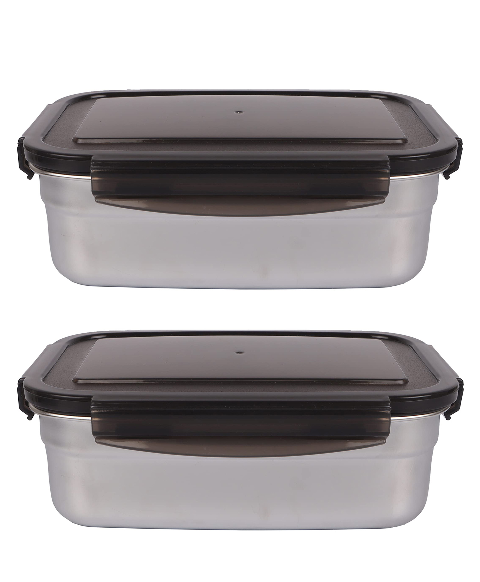 Femora Stainless Steel Rectangle Storage Container with Lock Lid Lunch Box - Set of 2-image-6