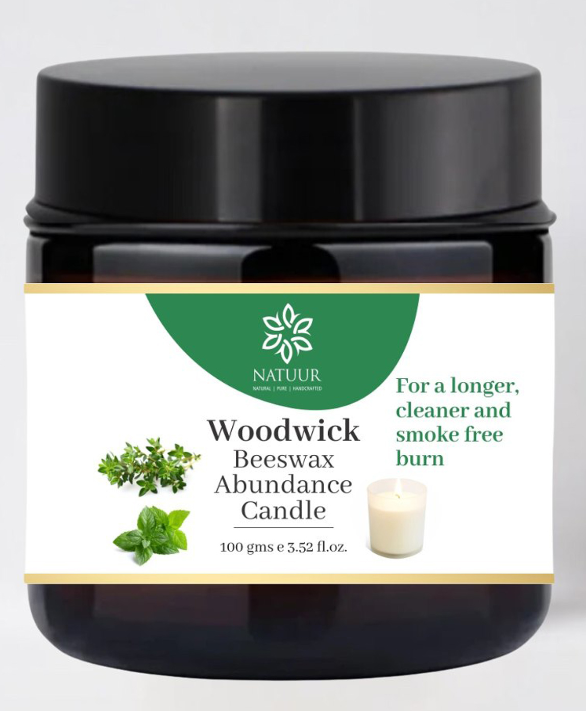 Natuur - Beeswax Abundance Candle - 100g-image-5