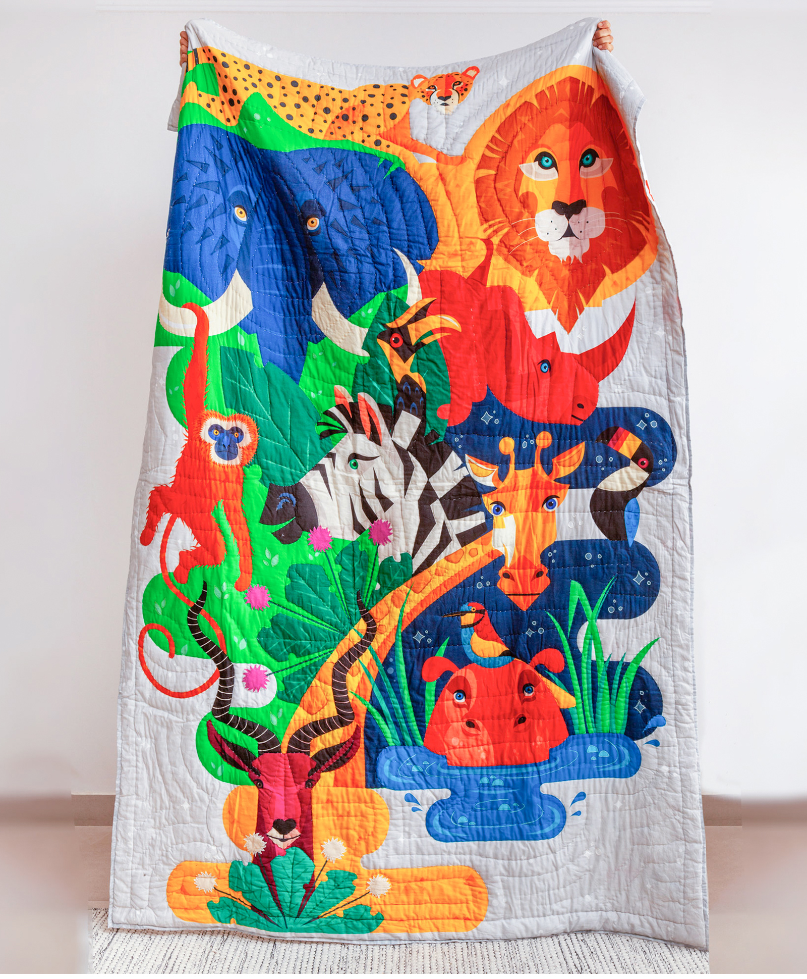Zookeeper Tall Tales and Long Snouts Quilt Multicolour-image-22