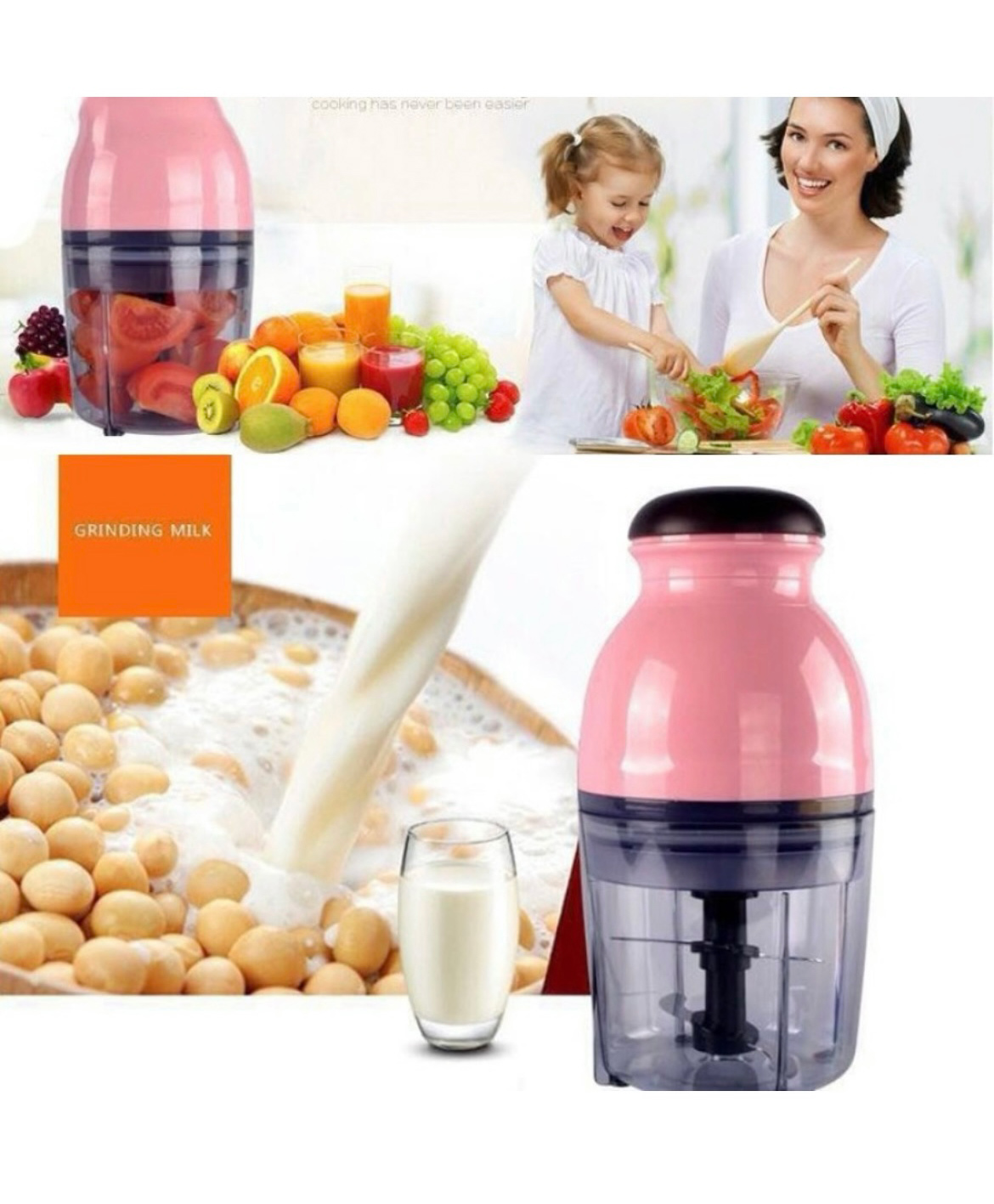 ARCADE TOYS Mini Electric Blender 230 W Food Processor (Multicolor)-picture-13