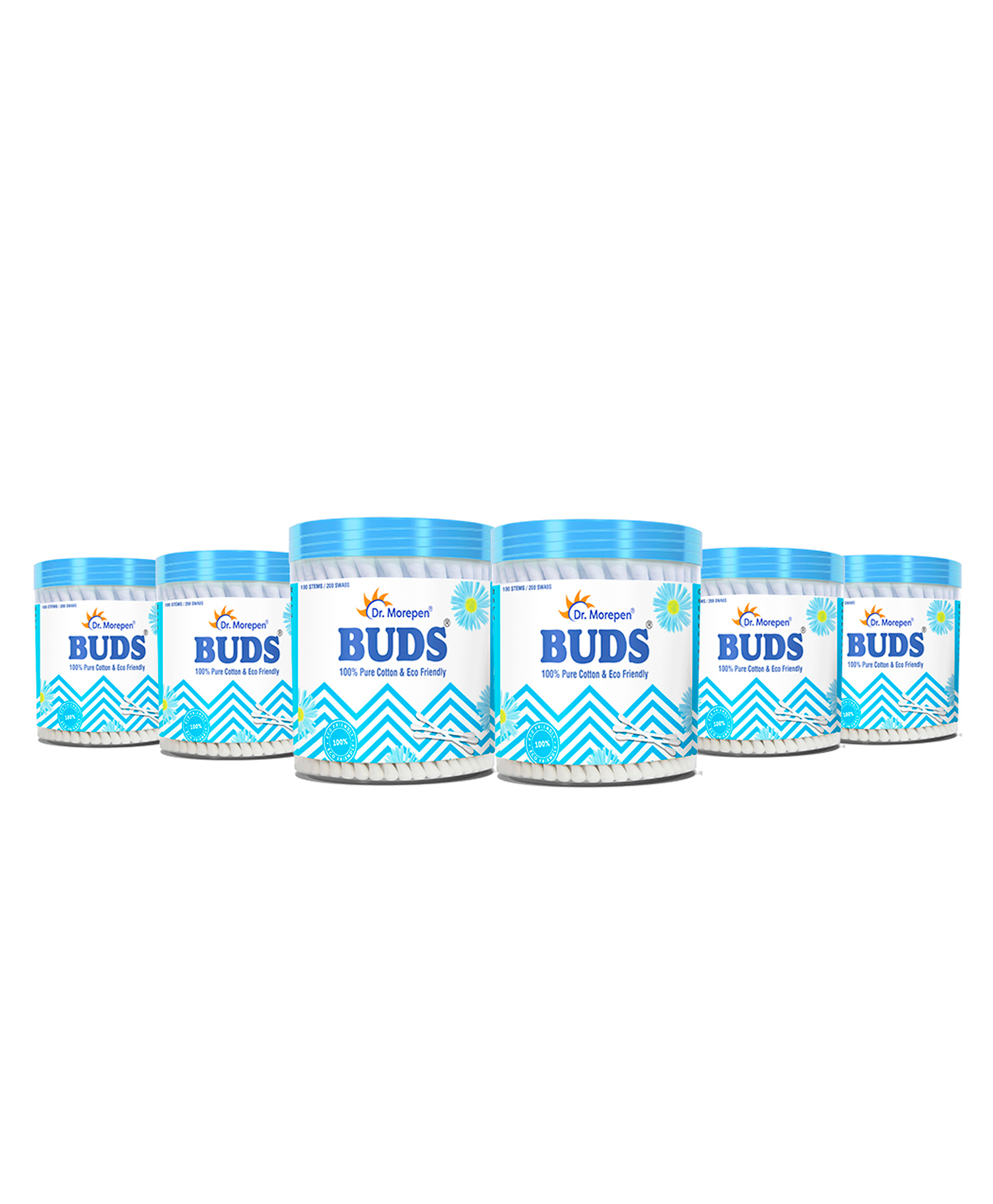 DR. MOREPEN BUDS 100% Pure Cotton & Eco-Friendly Earbuds - 100 Cotton Buds Pack of 6-picture-6