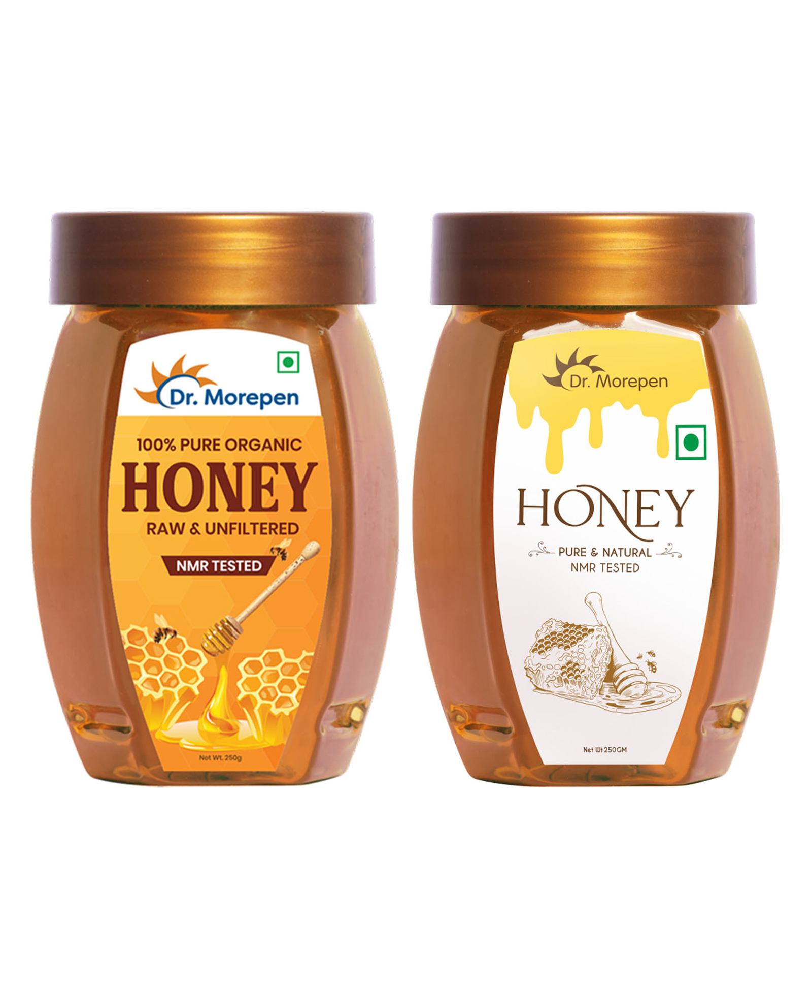 DR. Morepen 100% Natural Pure Honey  &  Multi Flora Honey- 250 g Each-picture-28