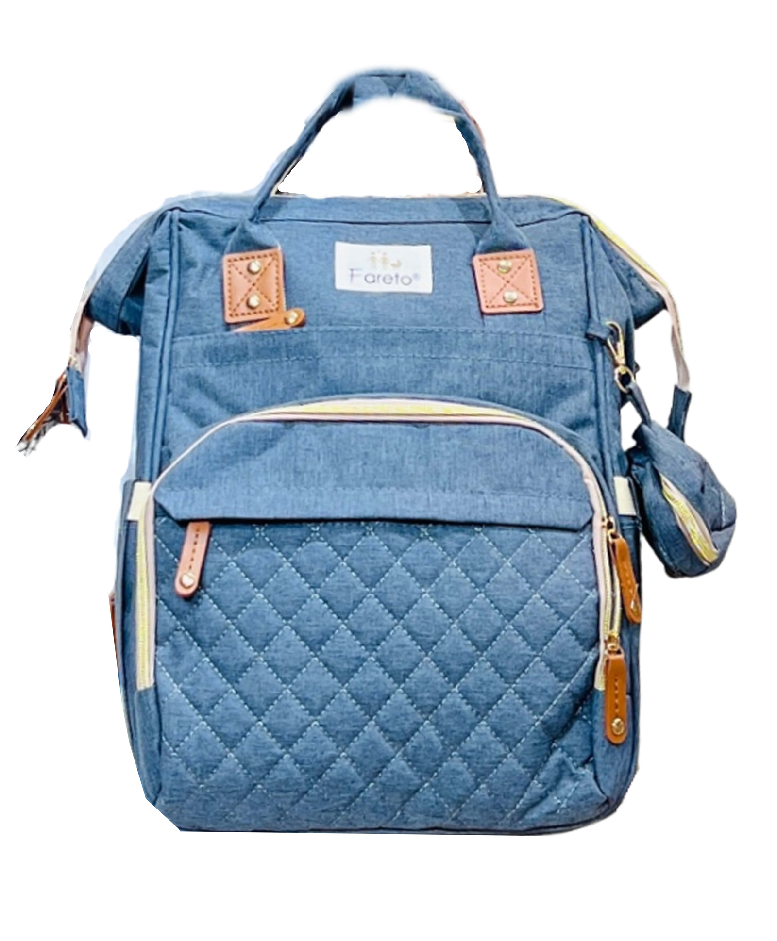Fareto Premium Quality Diaper Bag for Mother  Multipurpose Stylish Diaper Bag Pack Of 1 -Grey-image-39