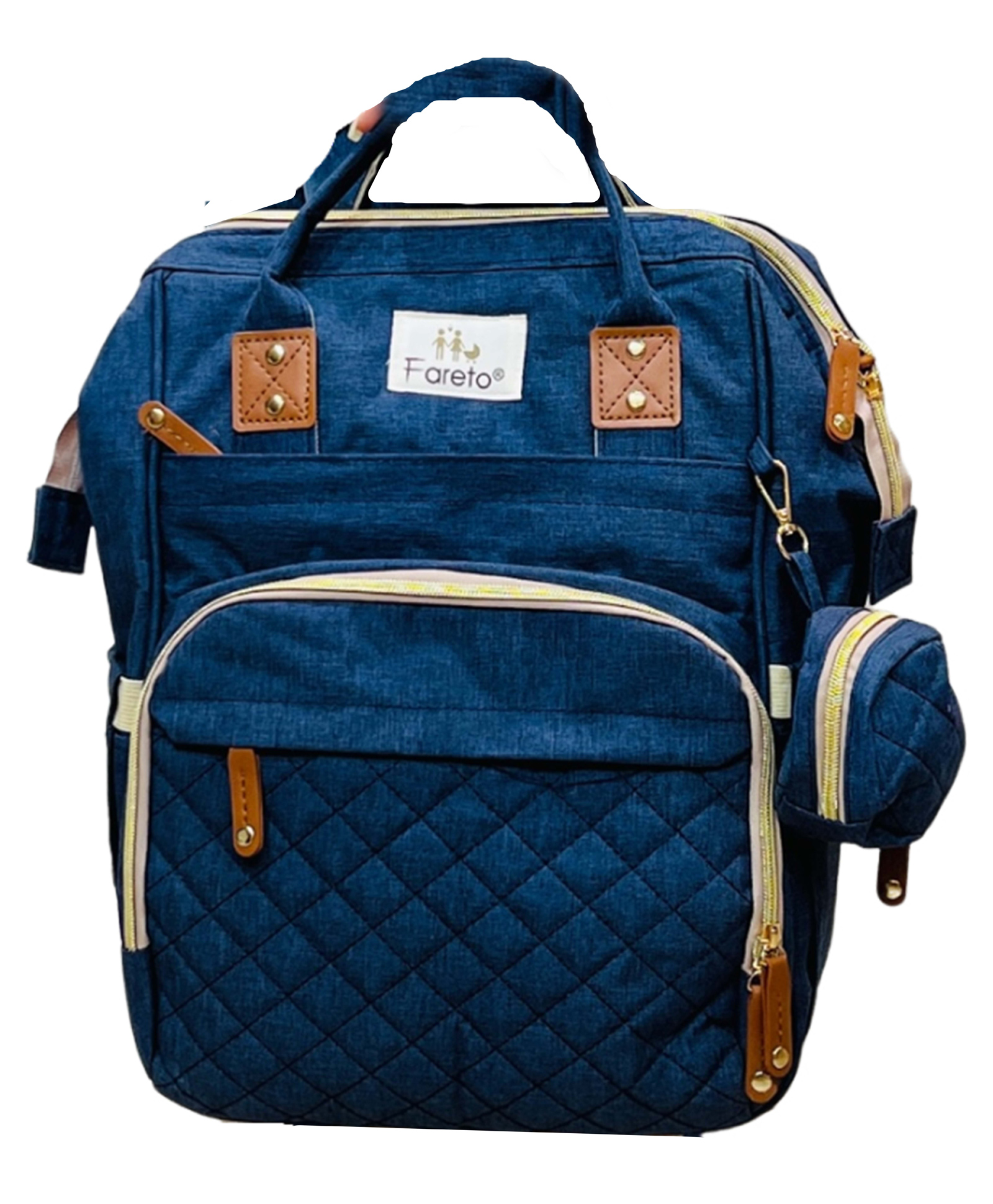 Fareto premium Quality Diaper Bag for Mother  Multipurpose Stylish Diaper Bag  Pack Of 1 -Blue-image-11