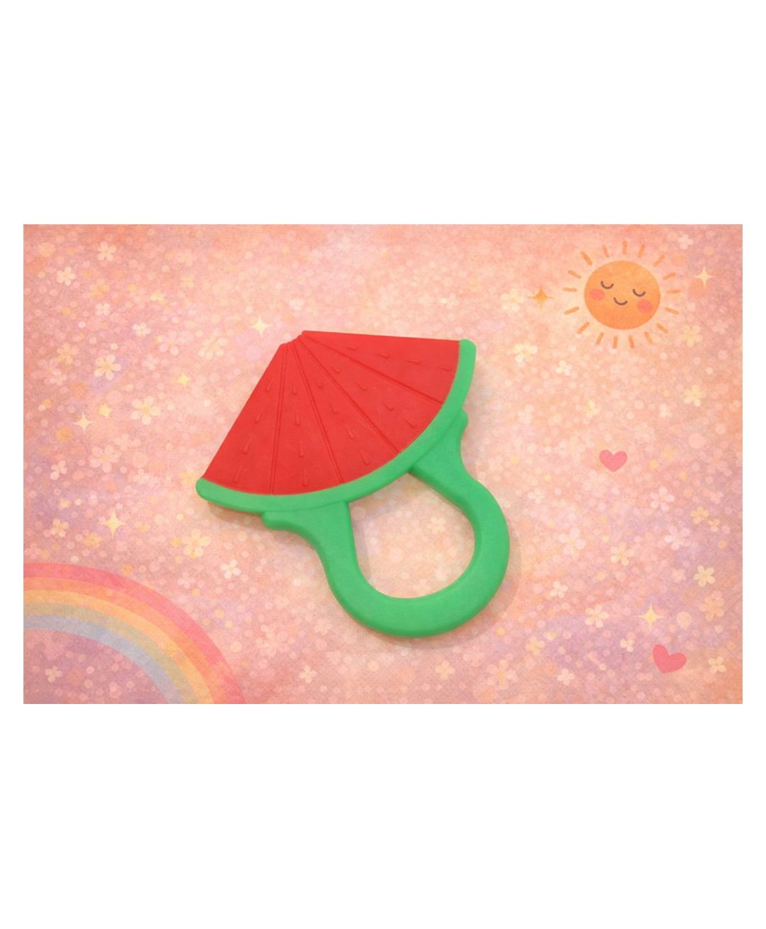 Kritiu Non Toxic Food Grade Silicone Strawberry Baby Teether - Red-image-7
