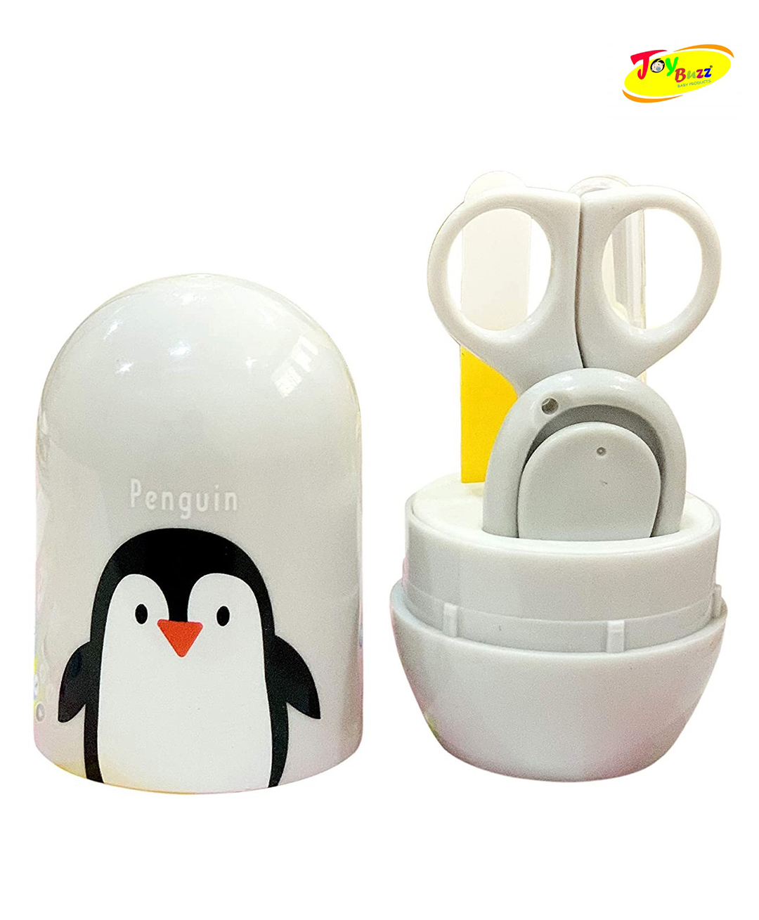 Joy Buzz 4 in 1 Baby Nail Clipper kit with Cute Case Nail Clipper Scissors Tweezers & Baby Nail File Set for Kids - Penguin Grey-picture-24