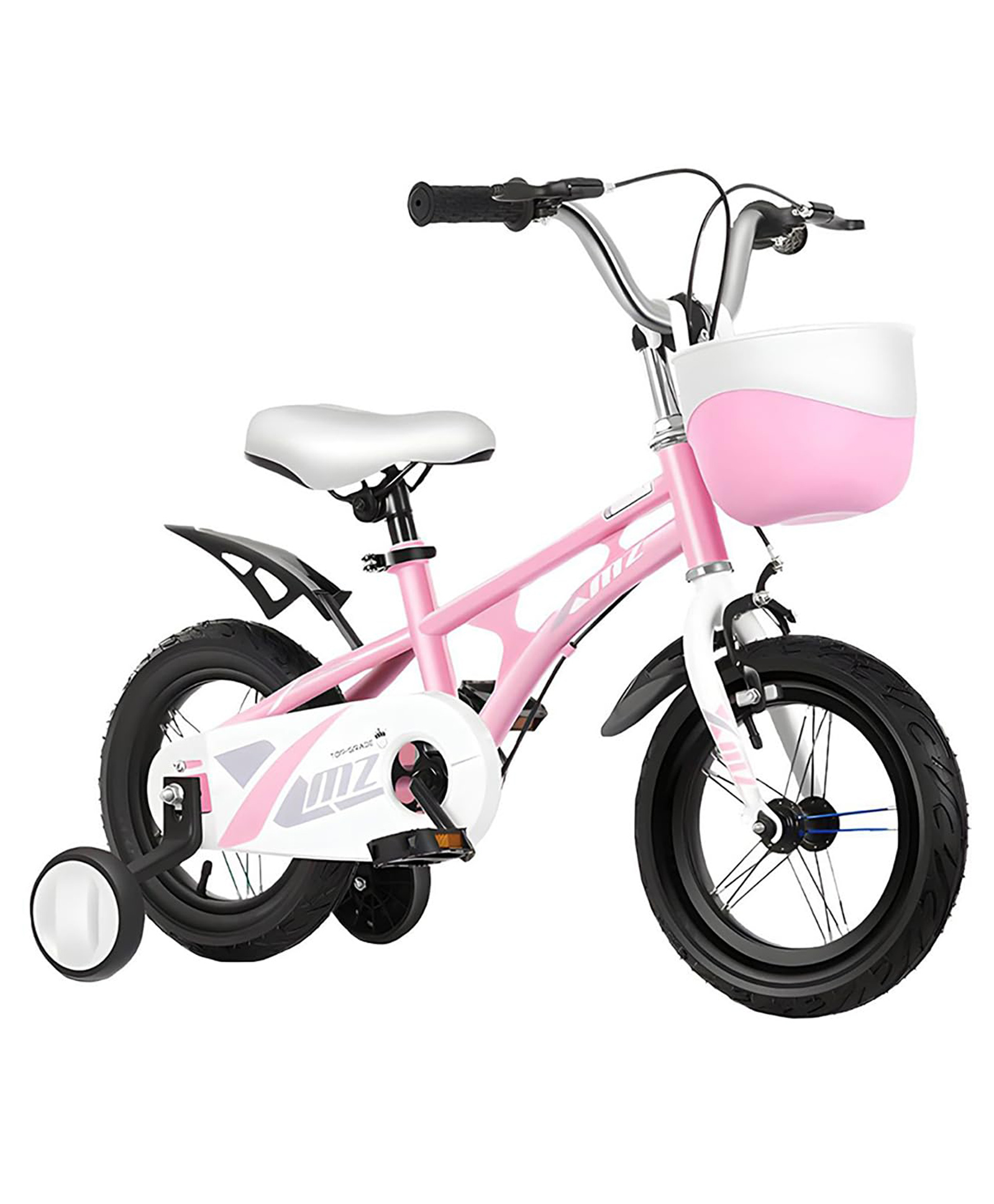 SYGA Bicycles for Kids 3-5 Years Old 12-inch Children's Light Bicycle Magnesium Alloy (Pink)