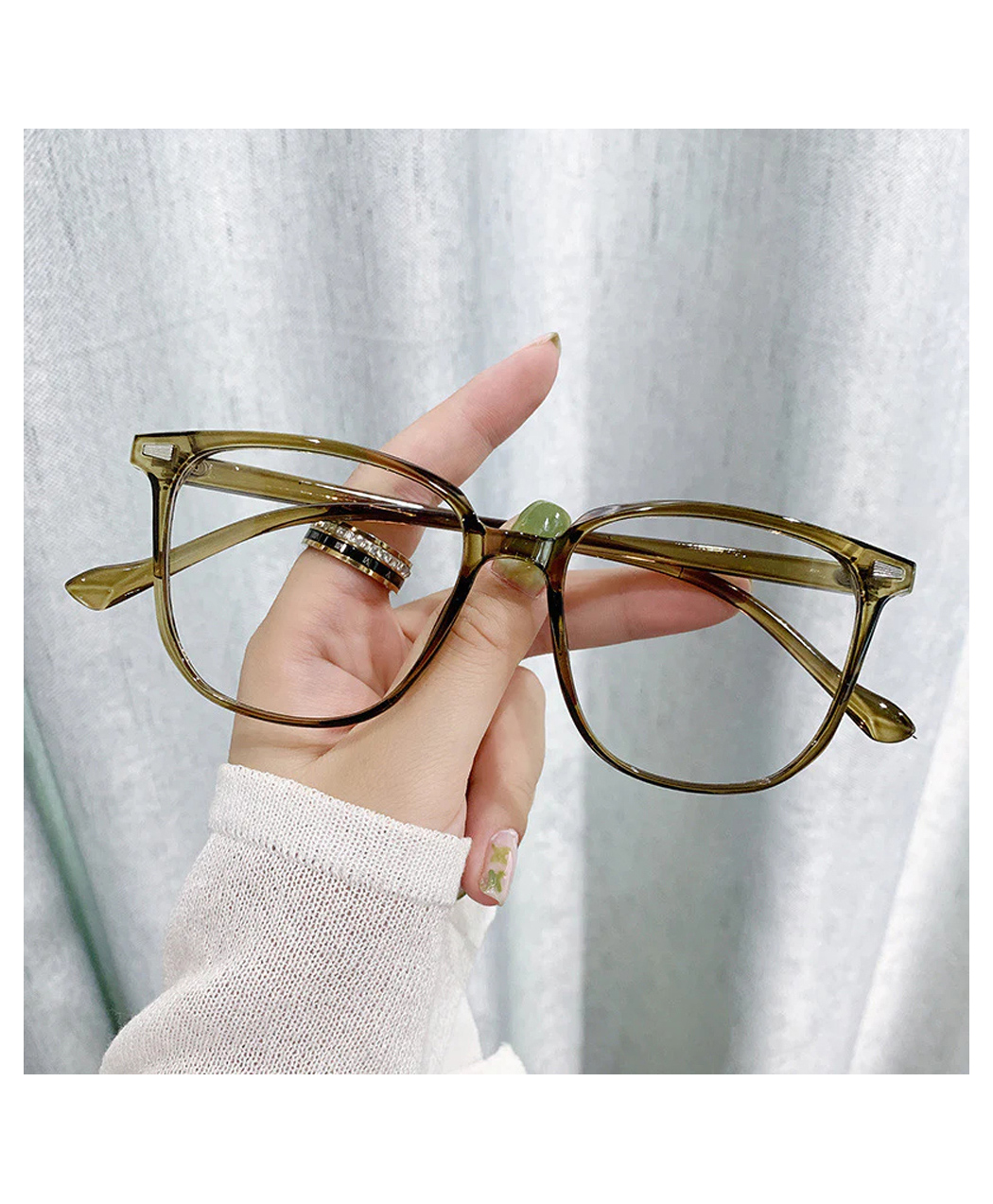 SYGA Anti-Blue Light Radiation Flat Glasses For Women(Green)-picture-17