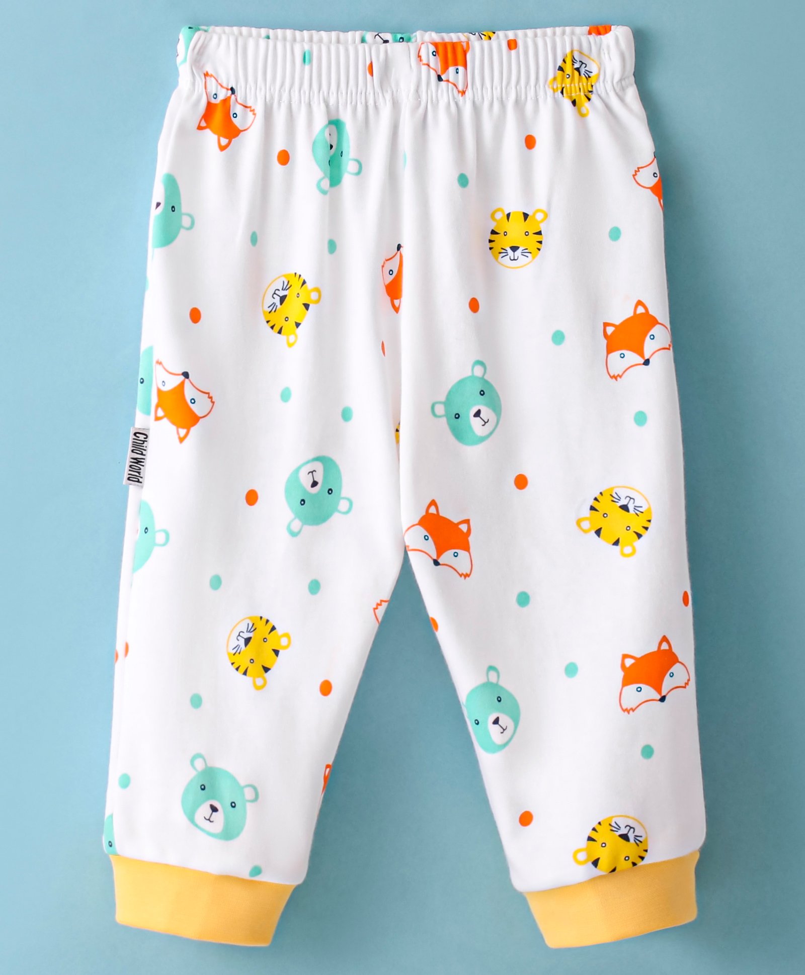Child World Interlock Knit Full Length Lounge Pant Animal Print -  White-picture-28