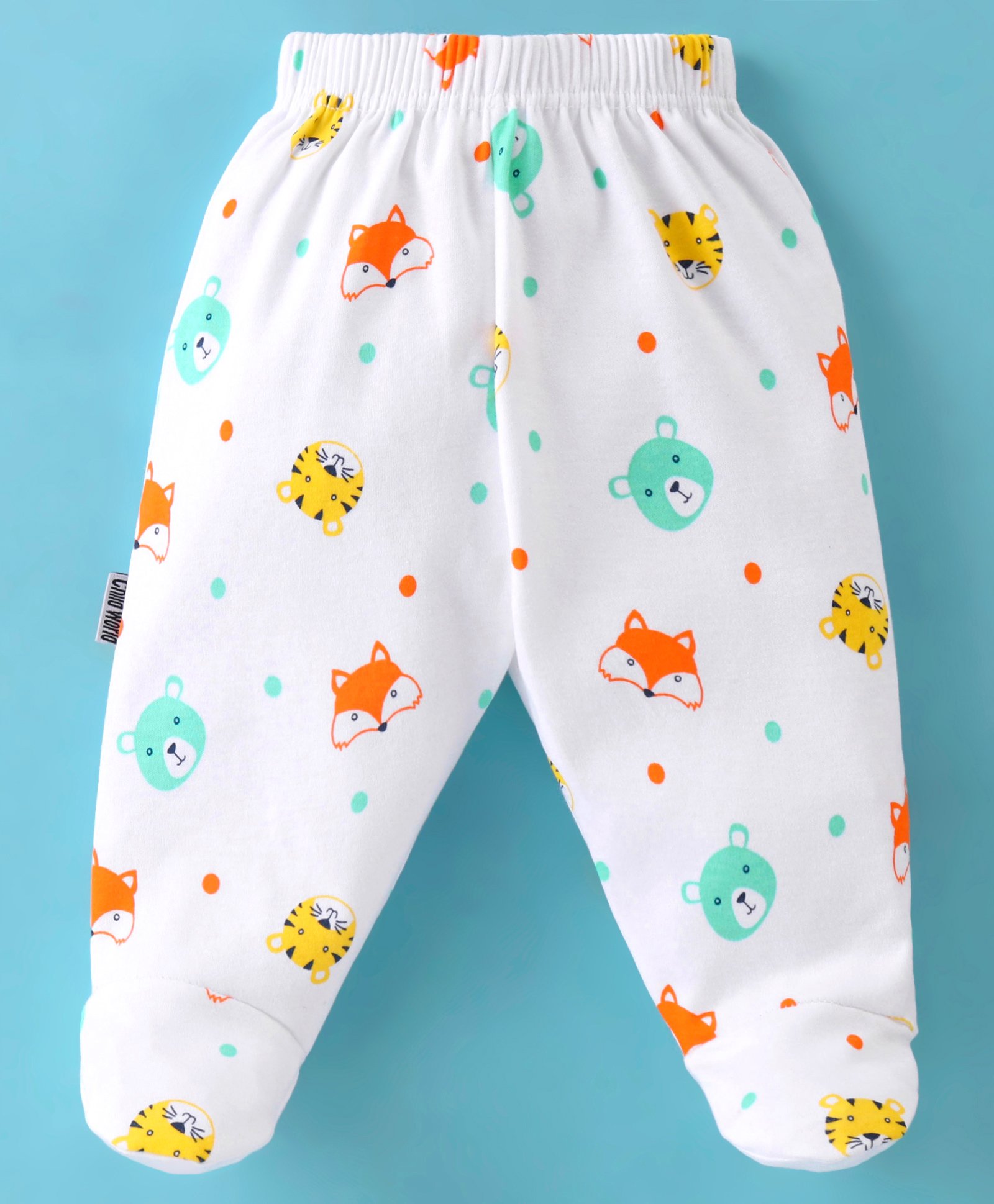 Child World Interlock Bootie Legging With Animal Print - White-picture-15