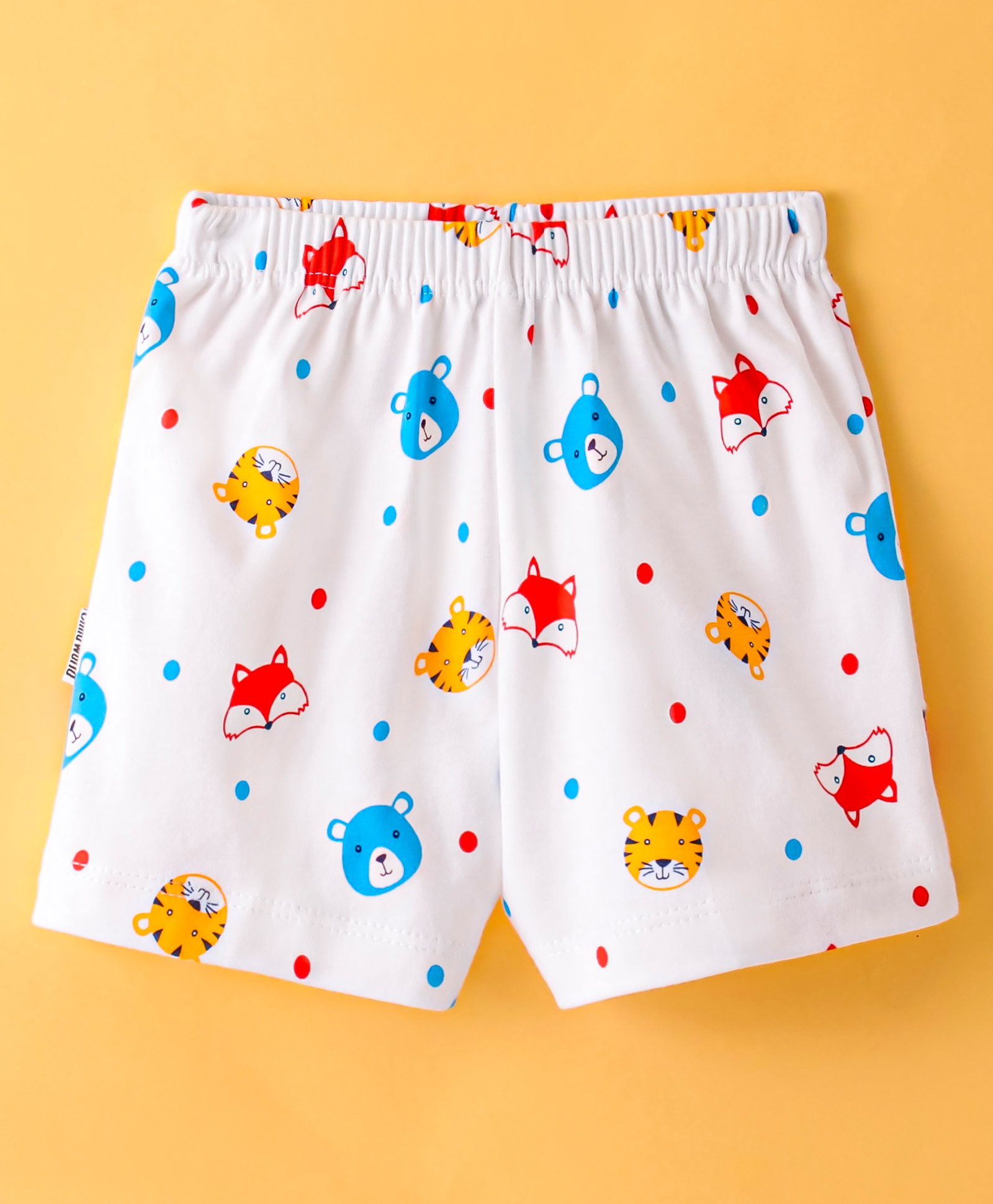 Child World Interlock Knit  Shorts  Fox Print - White-picture-26