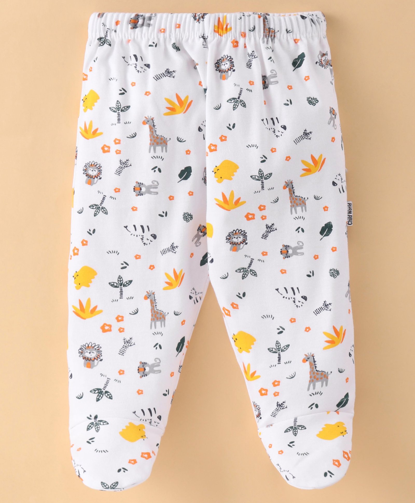 Child World Interlock Knit Bootie Legging Animal Print - White-picture-27
