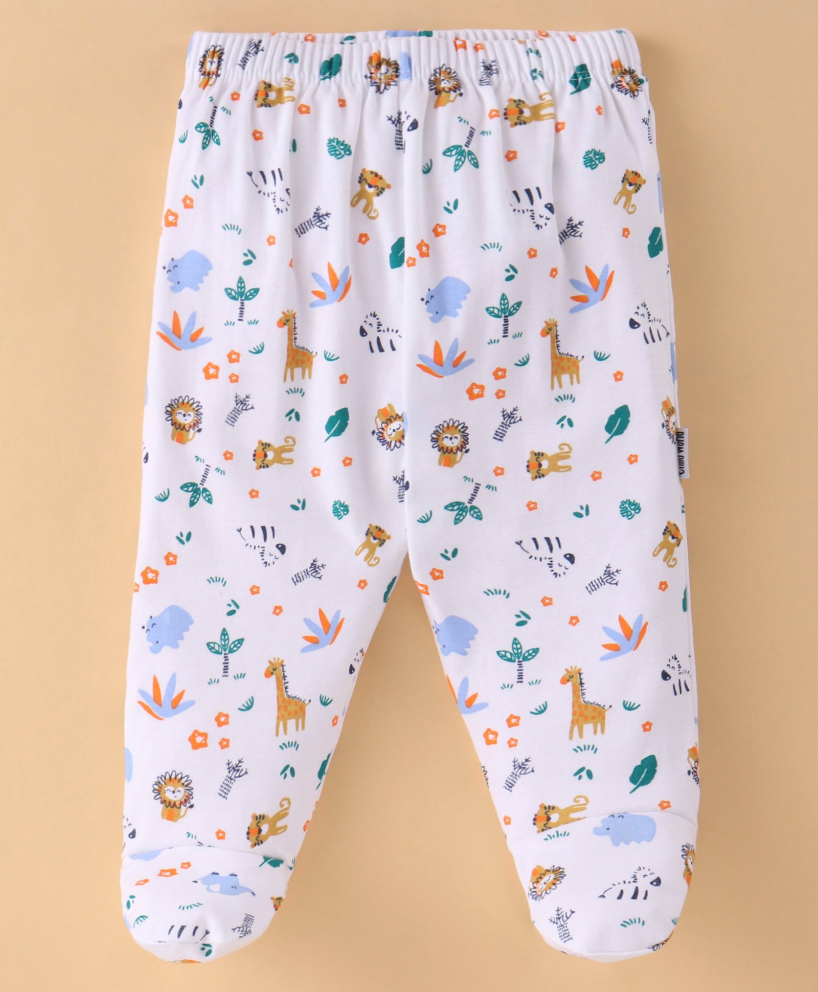 Child World Interlock Knit Bootie Legging Animal Print - White-picture-13