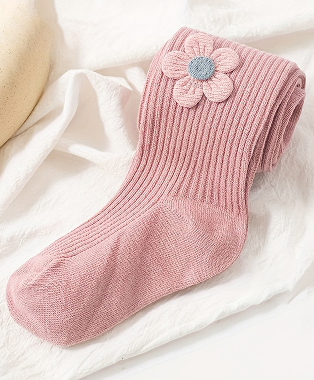 SYGA Tights For Girls Soft Cotton Infant Leggings Toddler Flower Stockings Pants, Suitable For All Seasons Pink-(2-4 years) M-image-18
