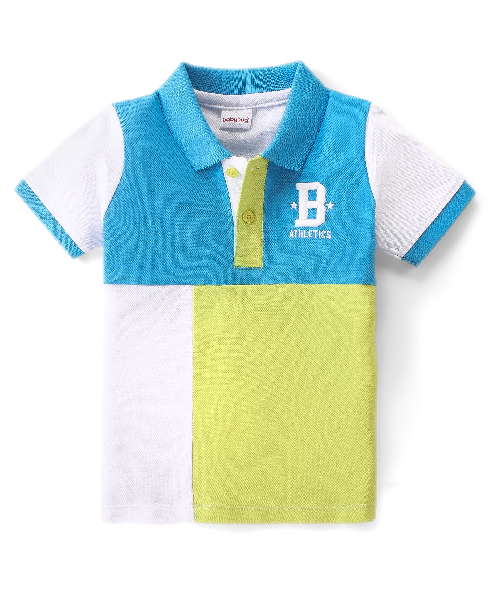 Babyhug Cotton Half Sleeves Cut & Sew Polo T-Shirt With Embroidery - Multicolor-image-47