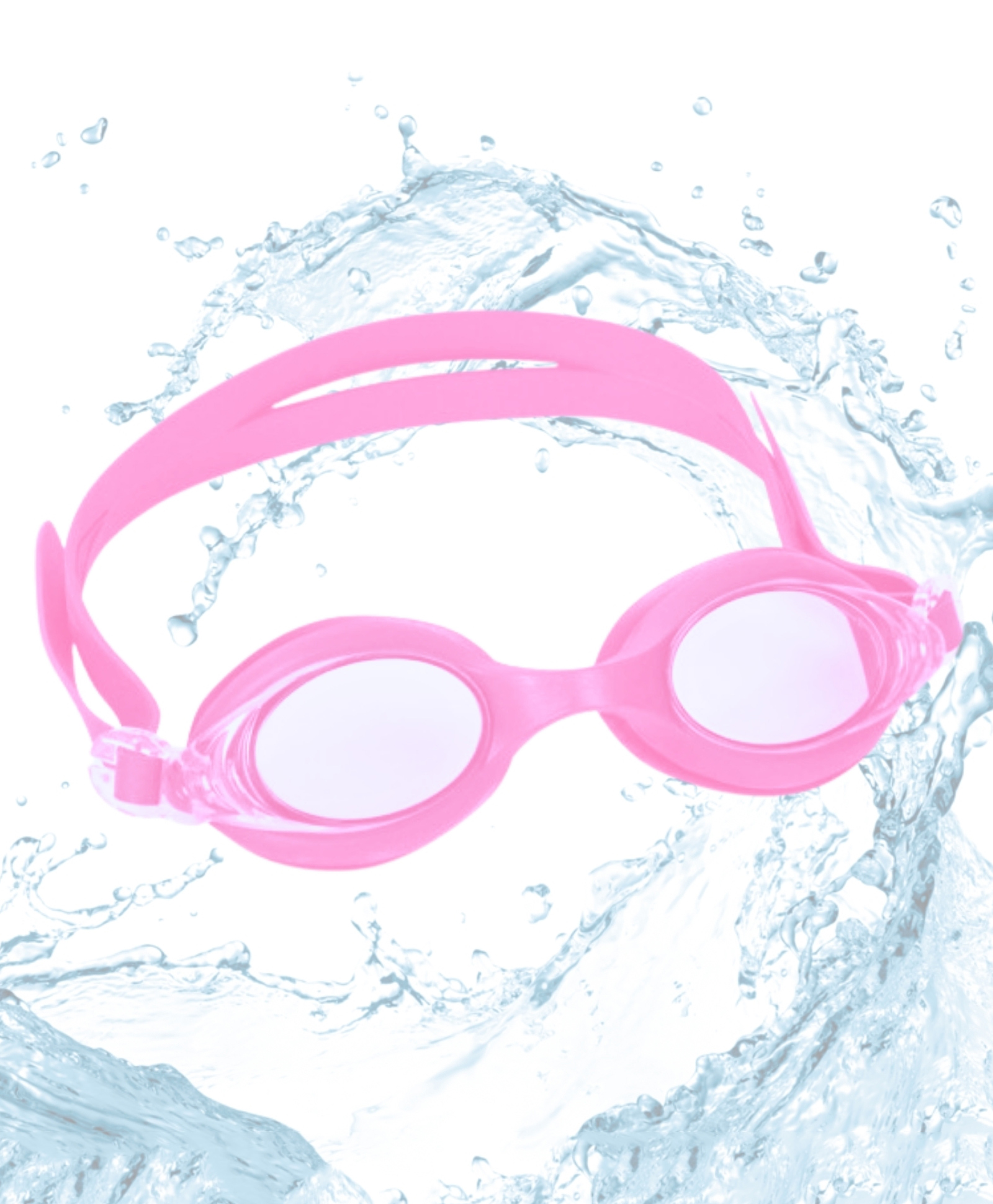 KARBD Swimming Goggles Kids Size with Anti Fog UV Protection Glasses - Kiddos, Pink Solid-image-10