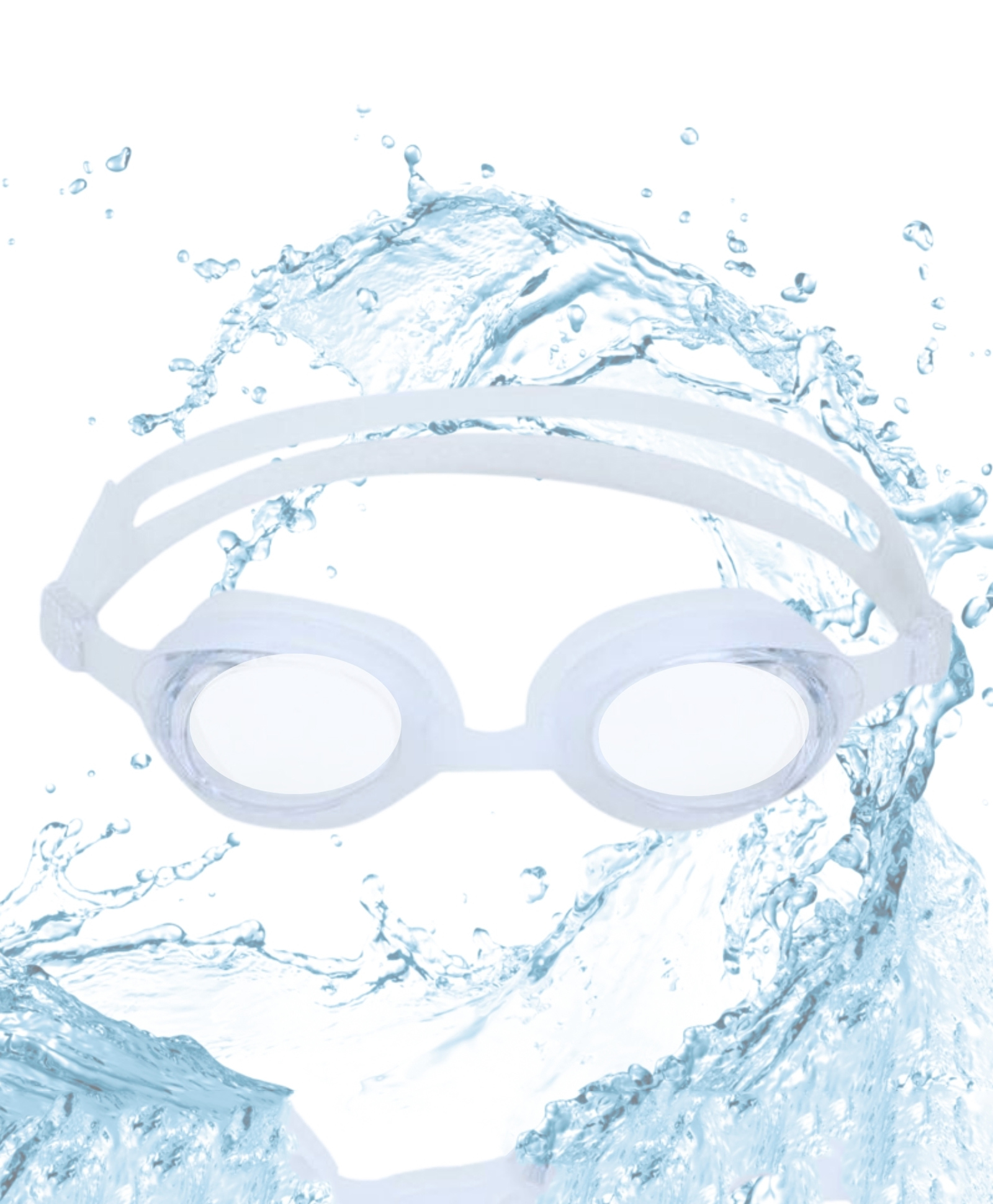 KARBD Swimming Goggles Kids Size with Anti Fog UV Protection Glasses - Kiddos, White Solid-image-4