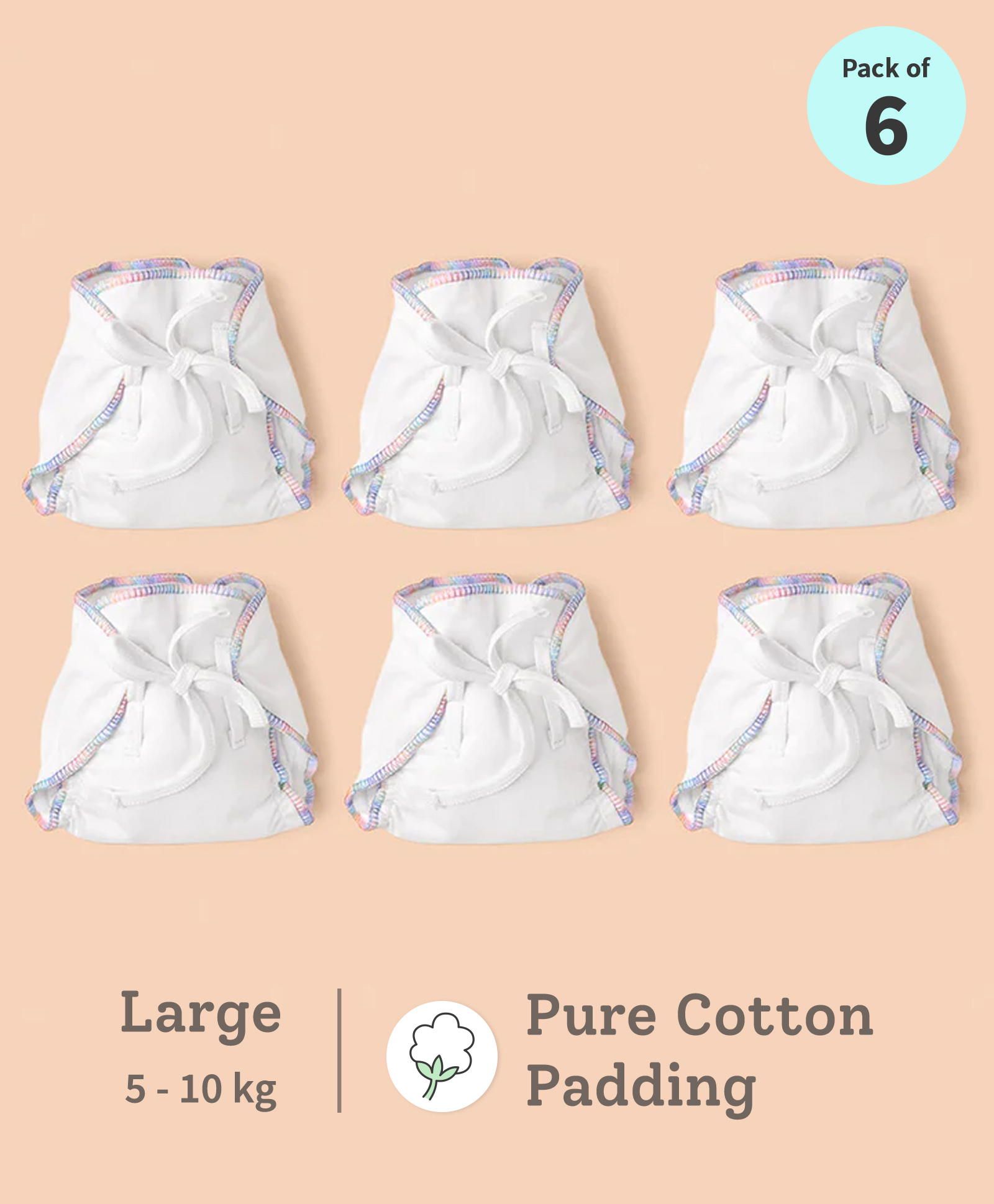 SuperBottoms DryFeel Langot 100% Waterproof Soft Cotton Langot for Baby - Large