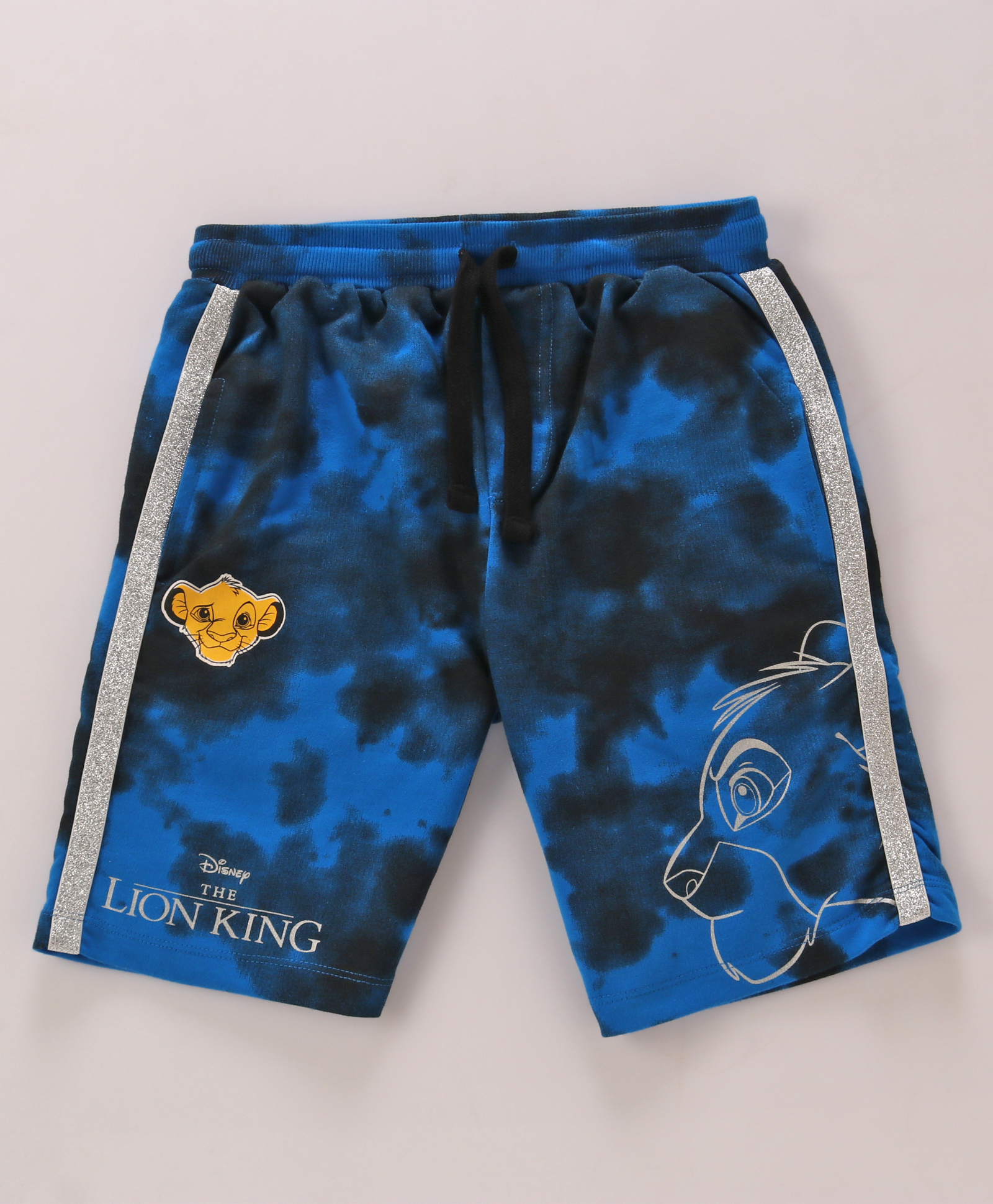 Pine Kids Disney Terry Above Knee Length Tie & Dye Shorts With Lion King Graphics - Blue-picture-37