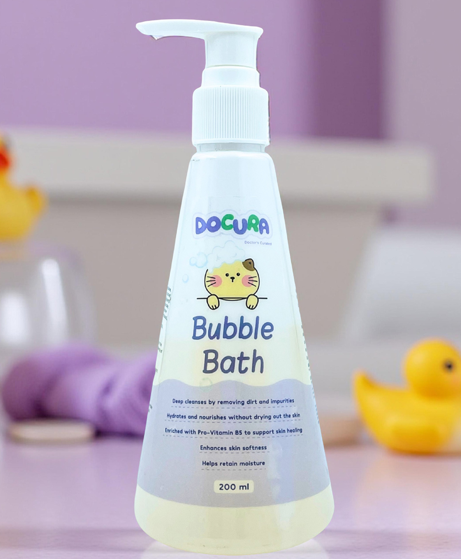 Docura Bubble Bath | Baby Body Wash | Bubble Bath to Hydrate Baby Skin | 200 ml (Pack of 1)-picture-13