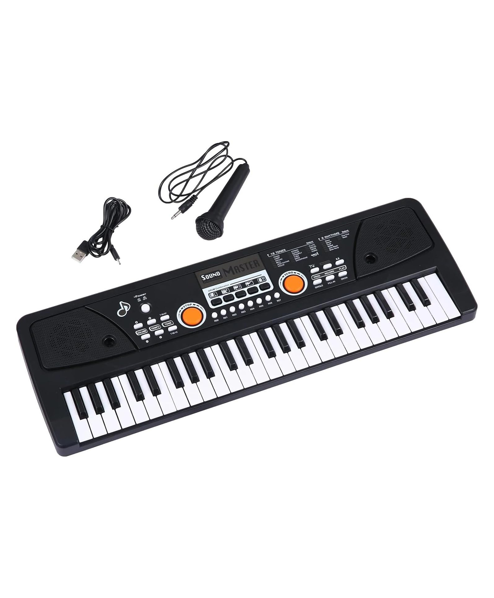 Sanjary battery operated  Piano Keyboard Electronic Organ Multi Function Portable with Microphone - Color May Vary-picture-1