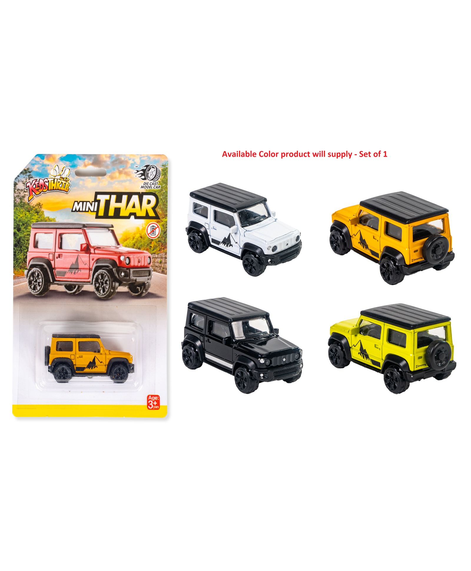 Ratnas KidsThrill Die Cast Mini Thar Toy Jeep - ( Color May Vary)-picture-17