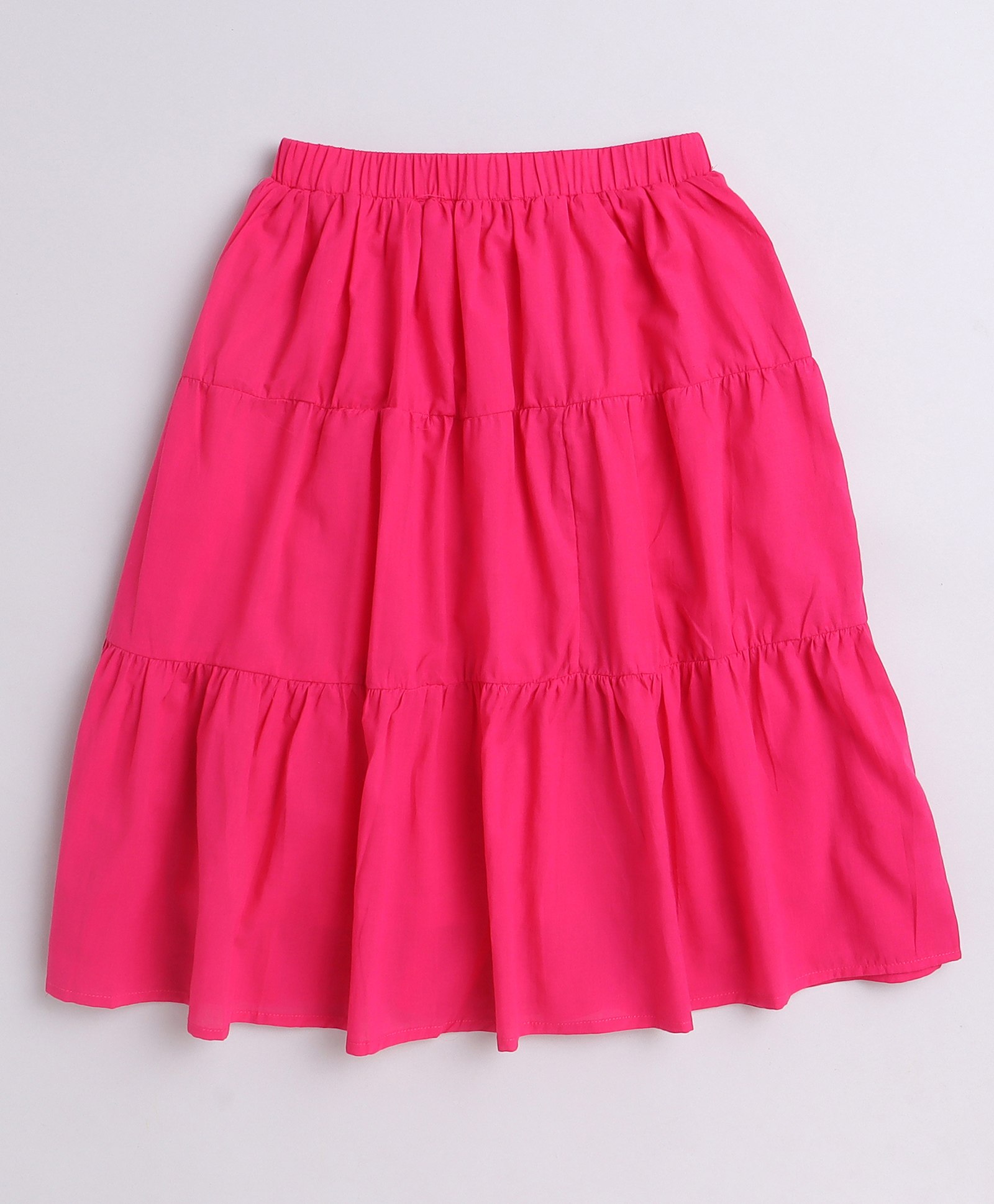 Aww Hunnie 100% Cotton Solid Skirt - Pink-picture-22