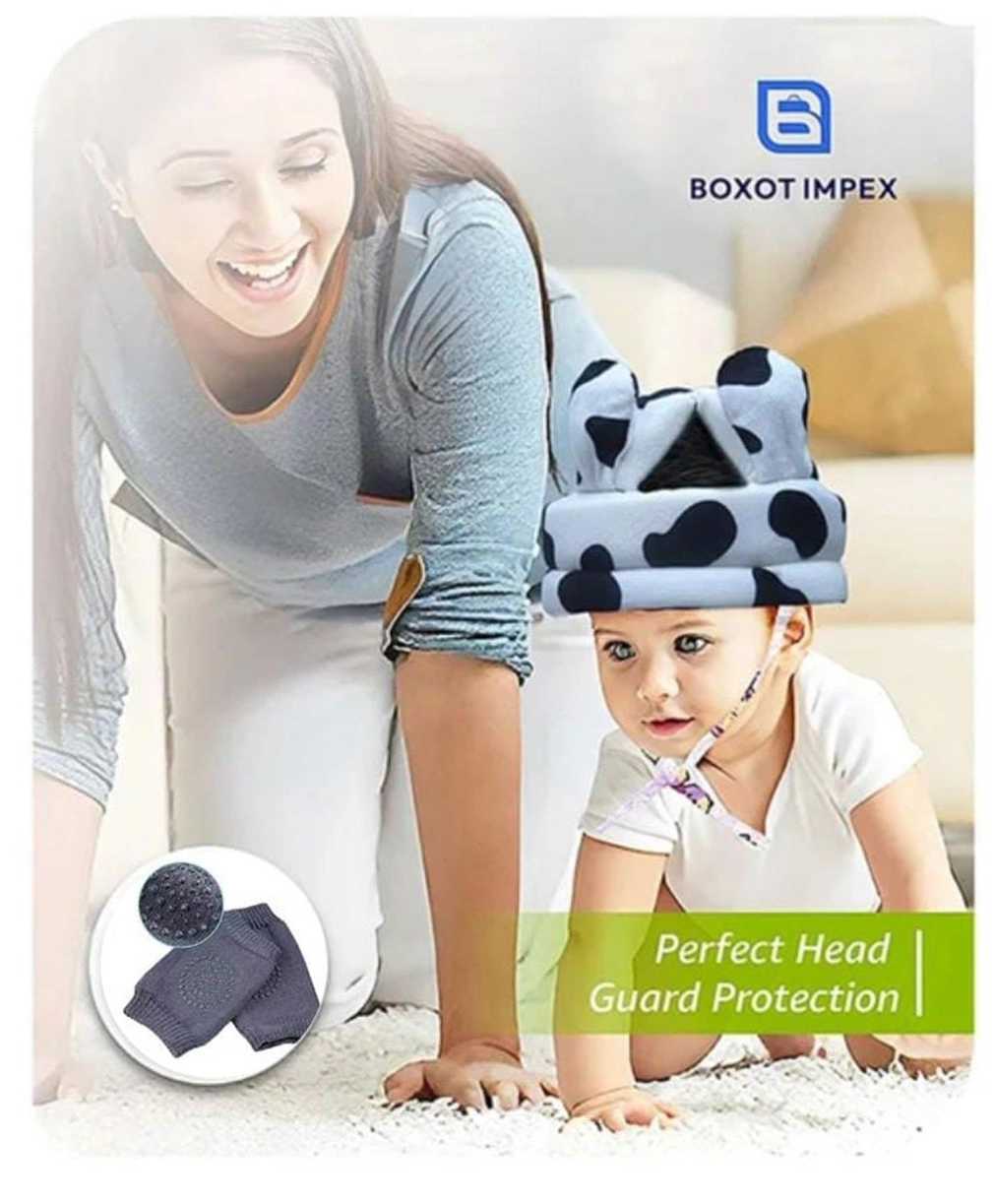 BOXOT IMPEX Adjustable Cushioned Baby Safety Helmet with knee pad (color may vary)-picture-10