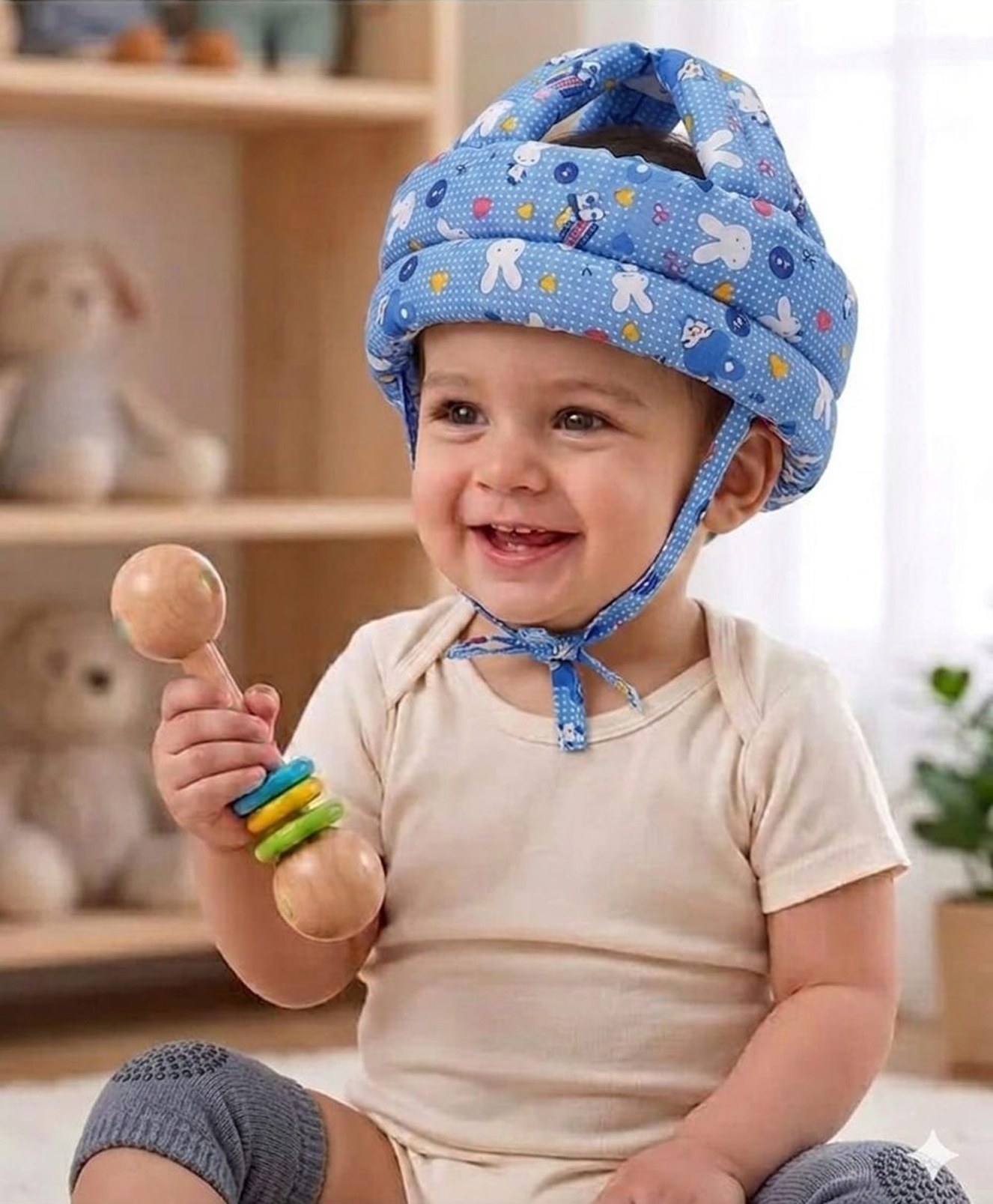BOXOT IMPEX Adjustable Cushioned Baby Safety Helmet with knee pad (color may vary) HK-6-image-2