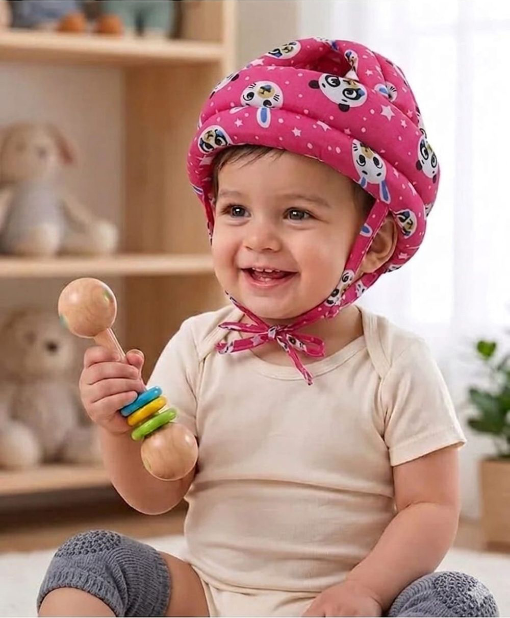 BOXOT IMPEX Adjustable Cushioned Baby Safety Helmet with knee pad (color may vary) HK-15-image-6