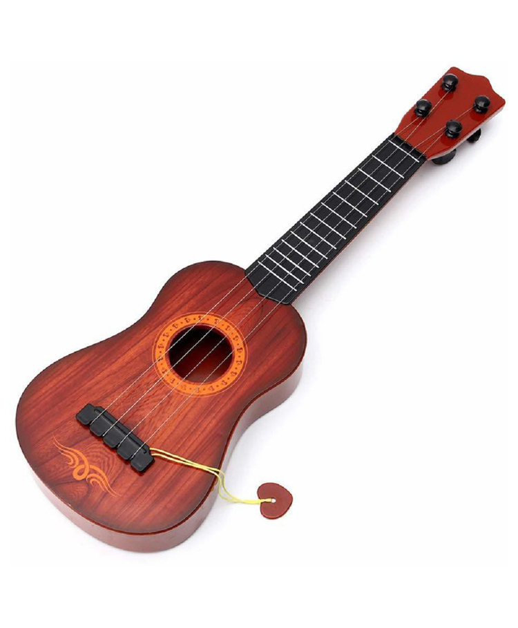 DOMENICO 24 INCHES Modern Plastic 4 String Acoustic Guitar Toy - Brown-image-33
