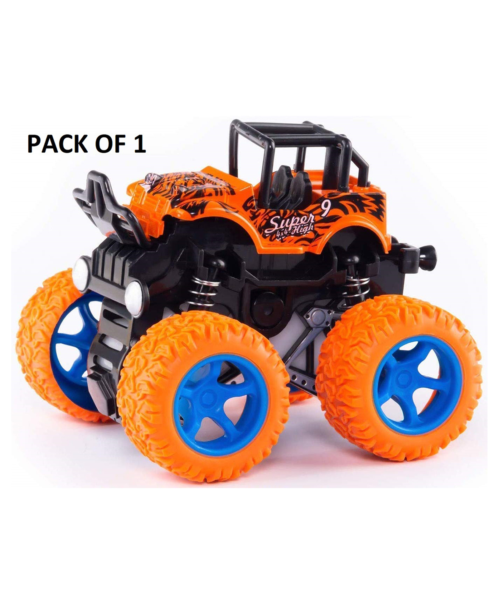 DOMENICO Mini Monster Truck Friction Powered Cars Toys, 360 Degree Stunt 4wd Cars Push go Truck for Toddlers Kids Gift - Random Color-image-13