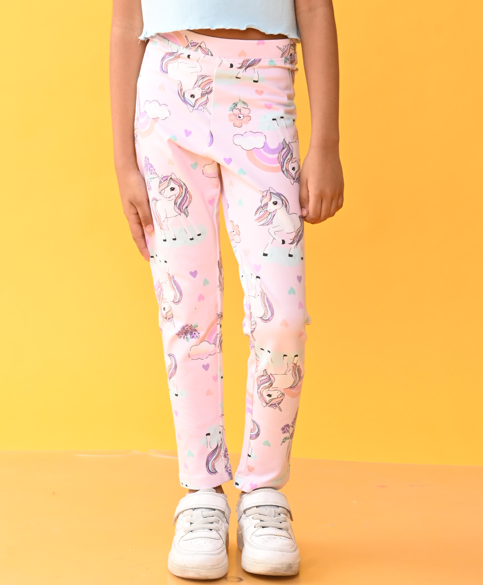Anthrilo Unicorns Printed Leggings - Pink-image-16