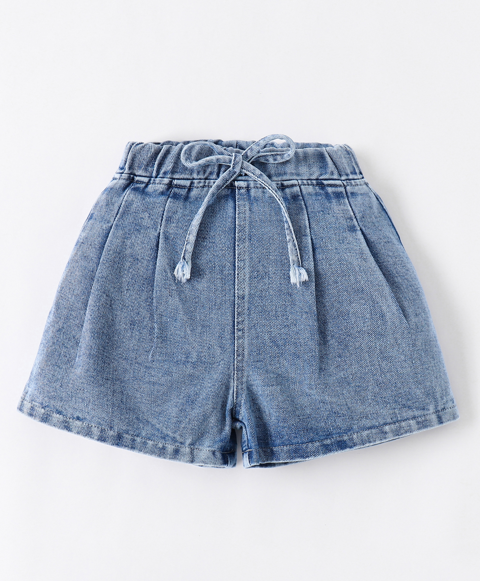 Kookie Kids Denim Shorts with Bow Knot - Blue-picture-15