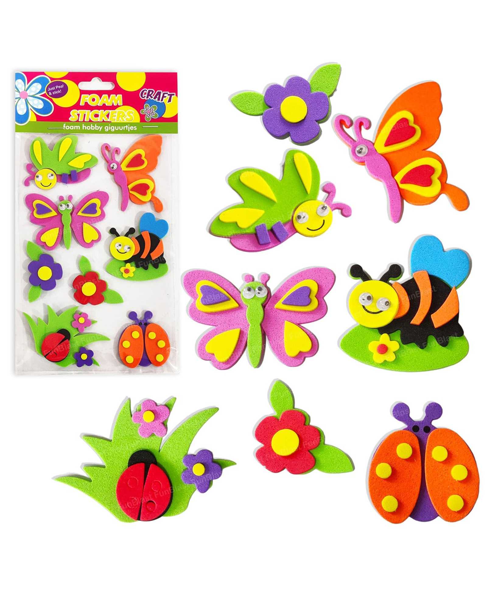 FunBlast Butterfly Theme Foam Stickers for Kids  Multicolor-image-18