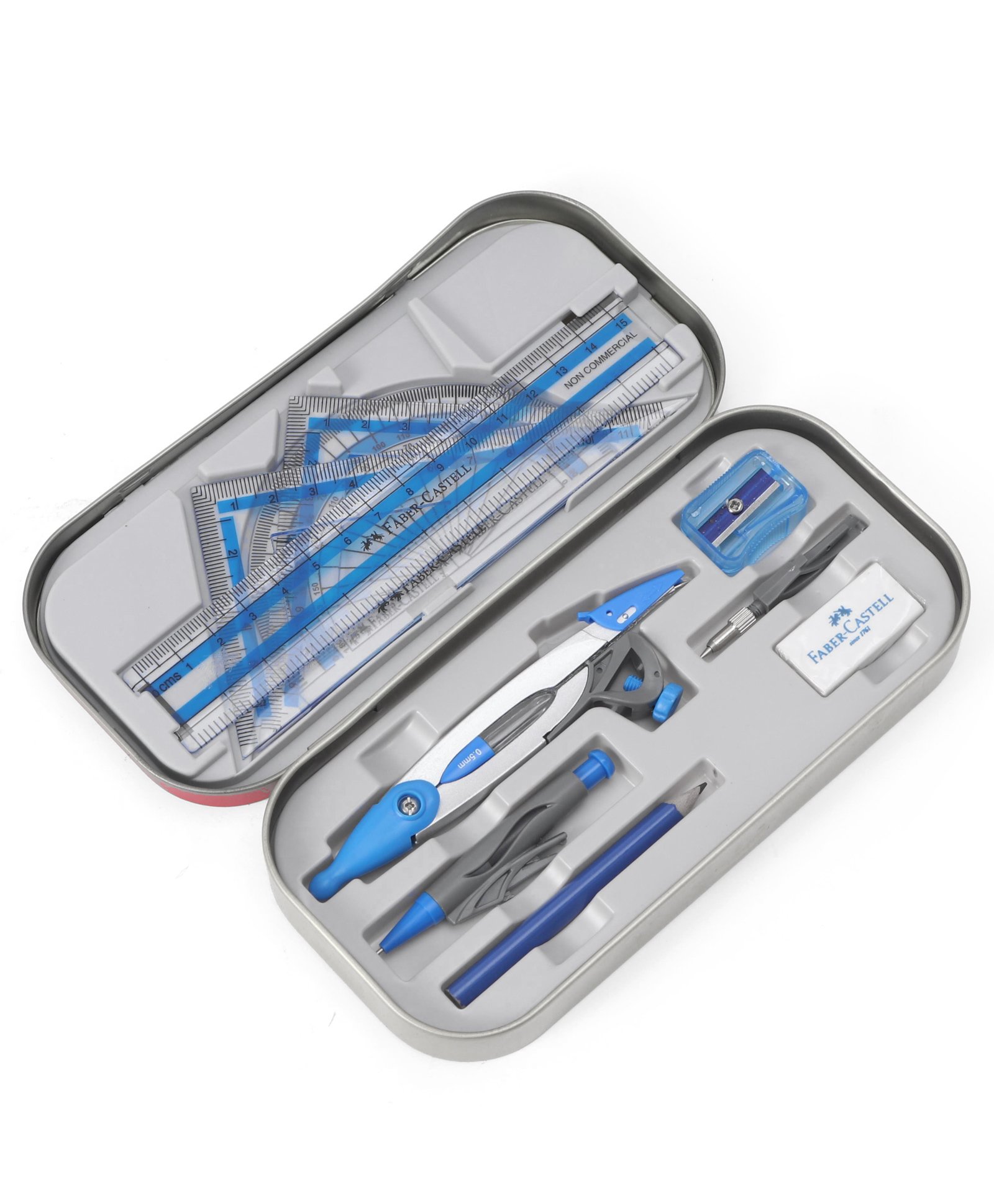Faber Castell Stellar Mathematical Drawing Instrument Box - Blue-picture-17