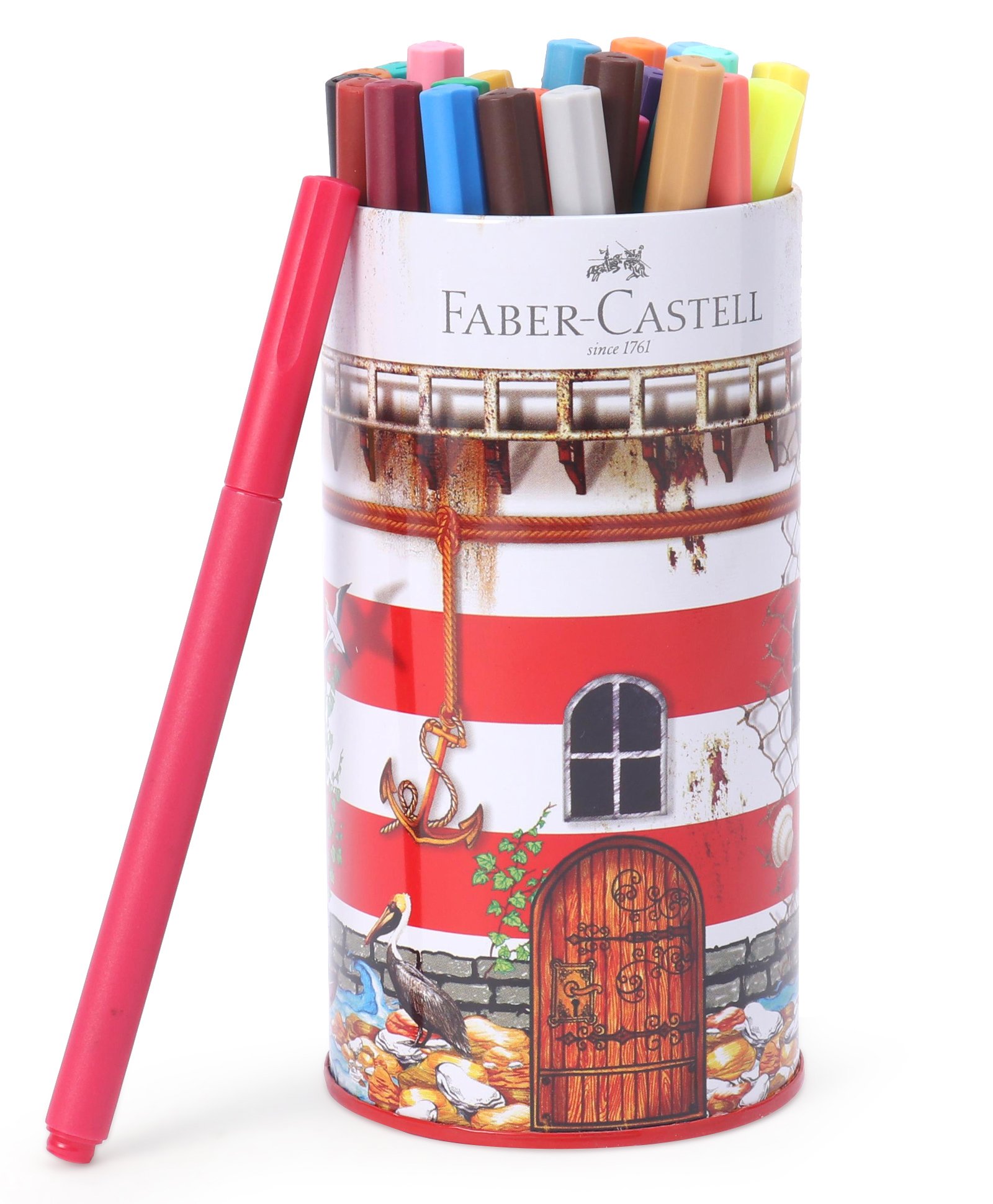 Faber Castell Sketch Pens Lighthouse Tin Pack of 35 - Multicolour-picture-26