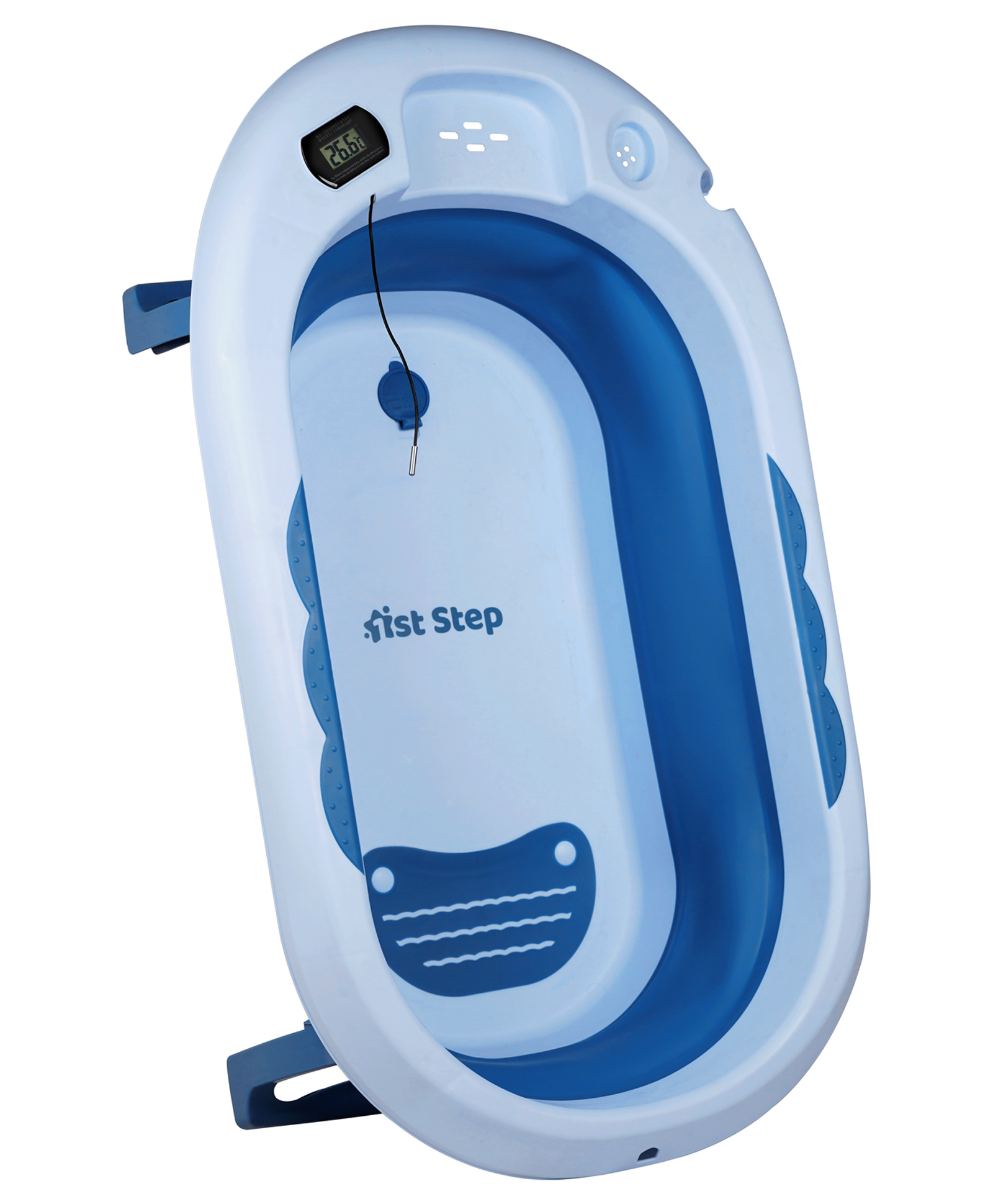 1st Step Folding Bath Tub with Thermometer and Anti-Skid Base for Kids of 0 to 3 Years (Blue)-picture-39