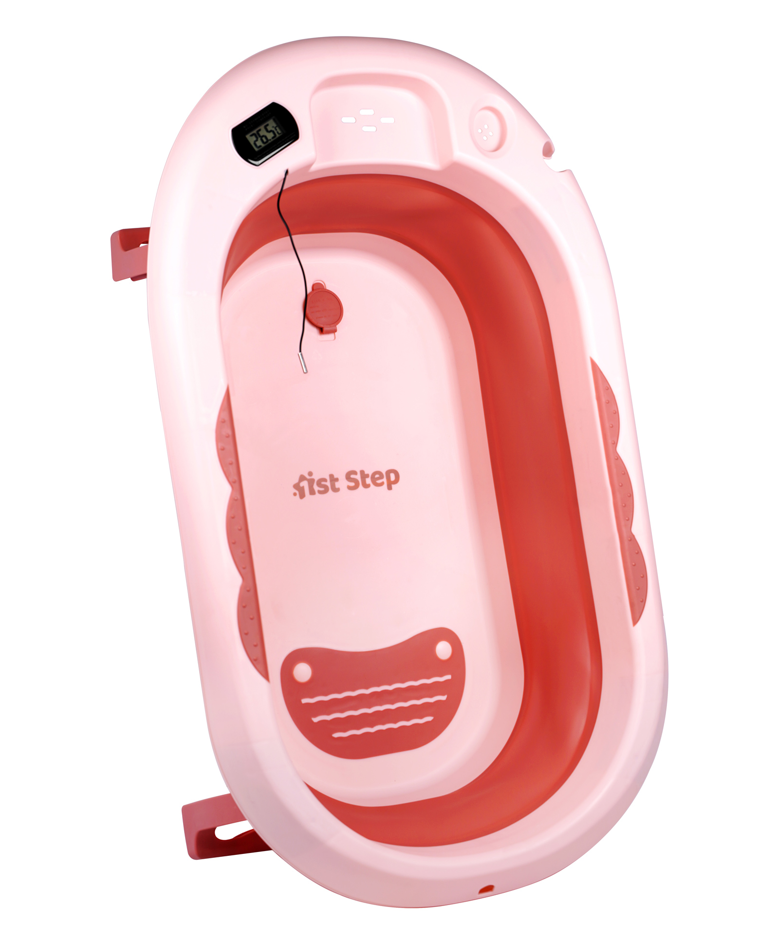 1st Step Folding Bath Tub with Thermometer and Anti-Skid Base for Kids of 0 to 3 Years (Pink)-picture-38